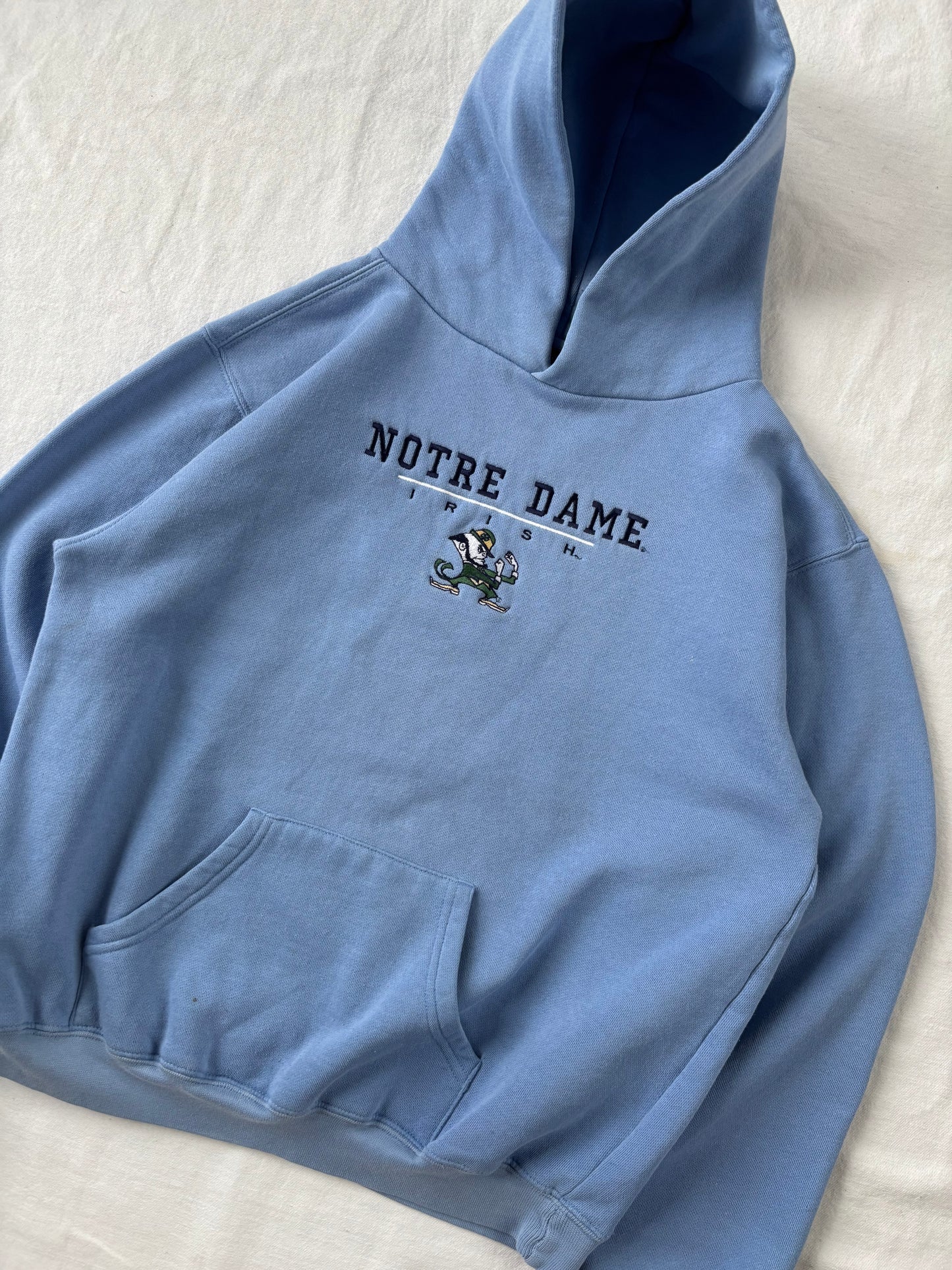 Vintage Notre Dame Blue Hoodie Womens XLarge