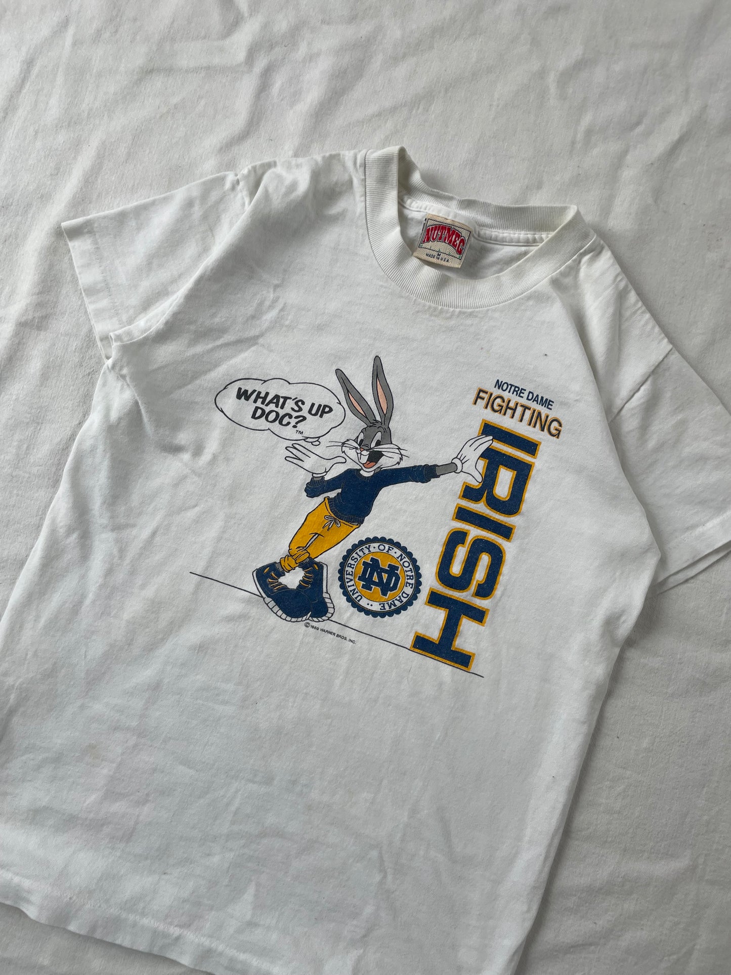Vintage Notre Dame Looney Tunes Bugs Bunny Tee Small