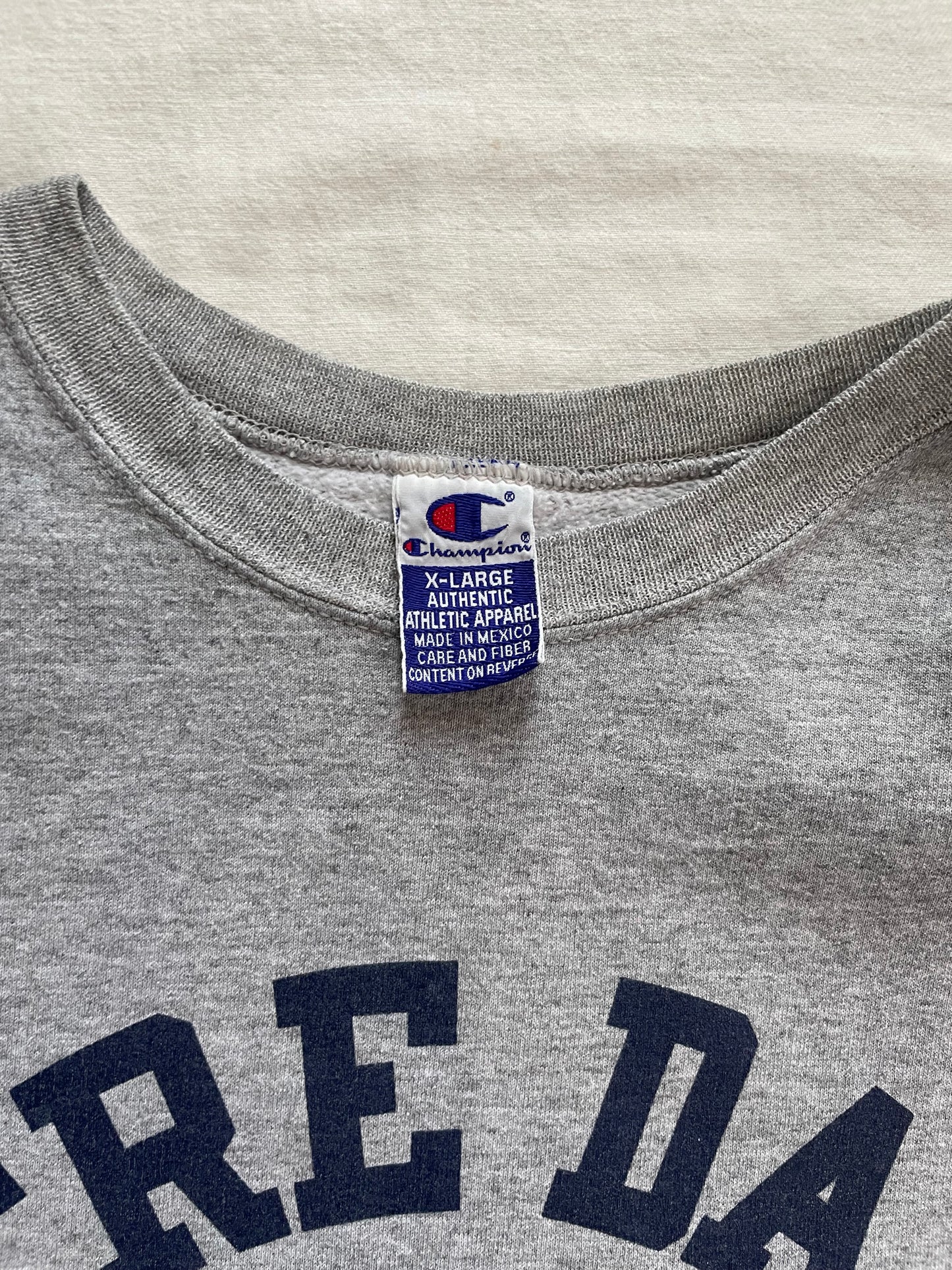Vintage Notre Dame Crewneck XLarge