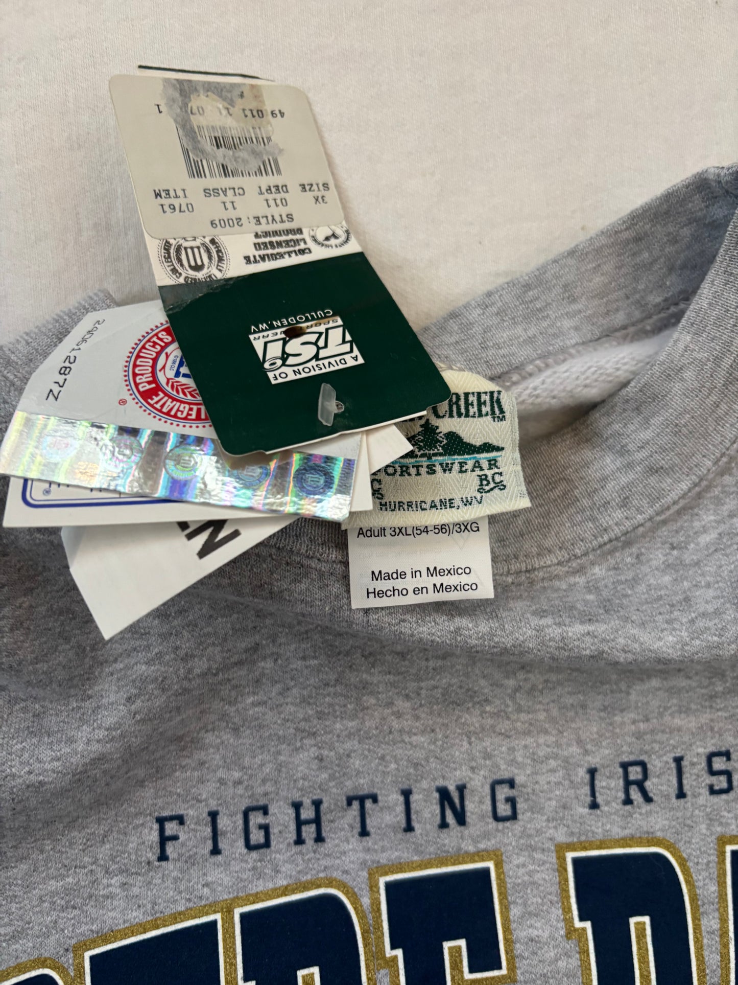 Vintage Notre Dame Crewneck 2XL/3XL