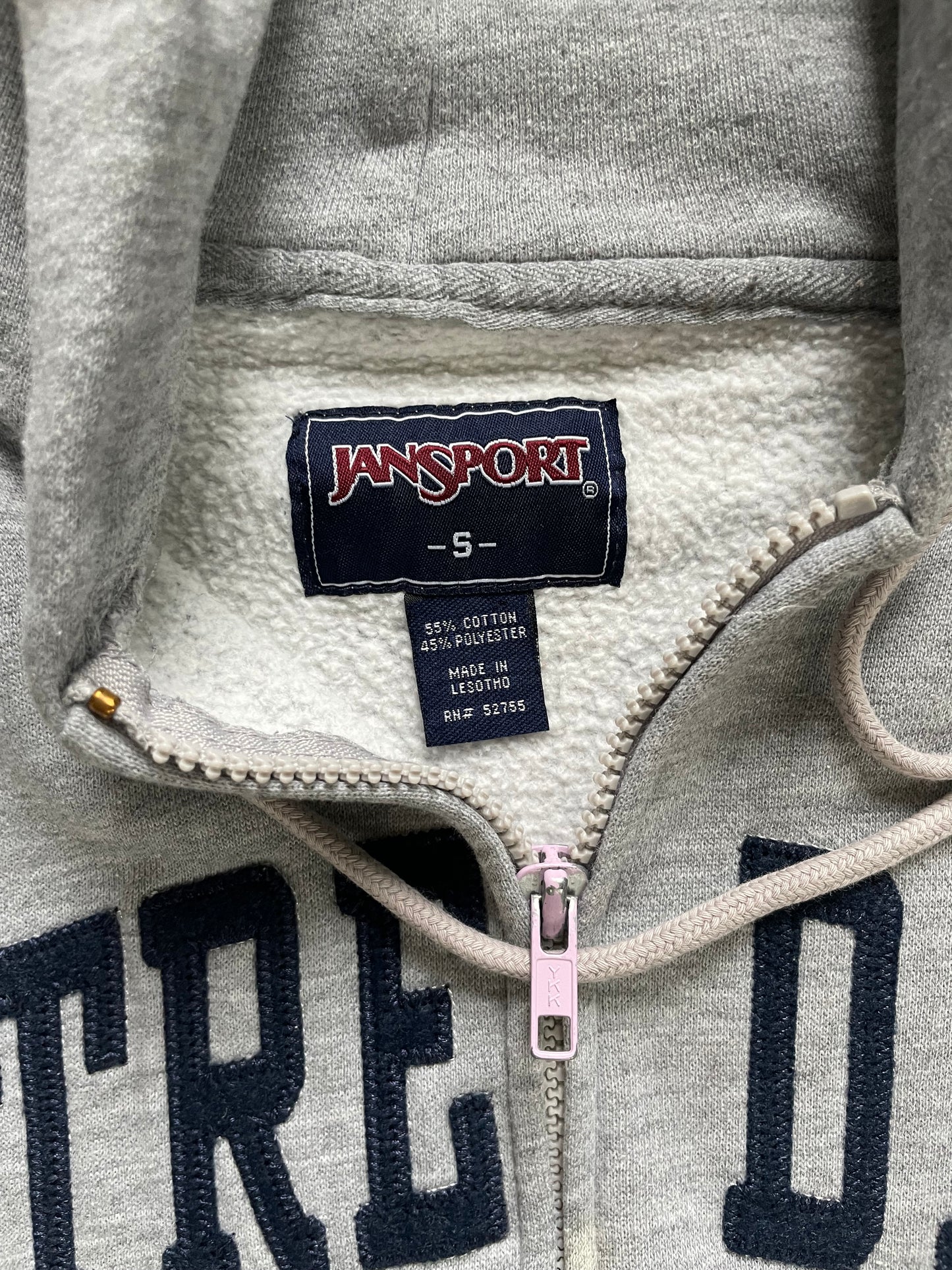 Vintage Notre Dame Zip Up Hoodie Small