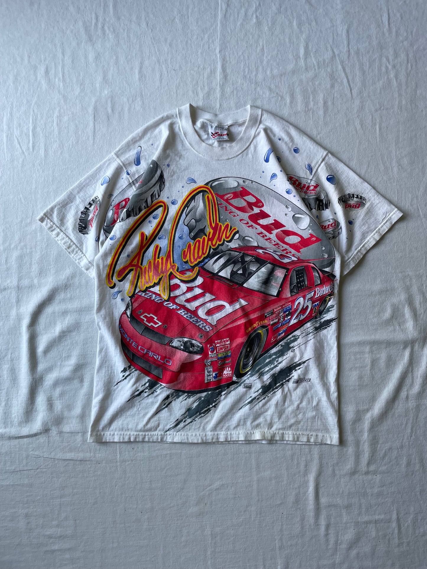 Vintage Budweiser Racing Tee Large