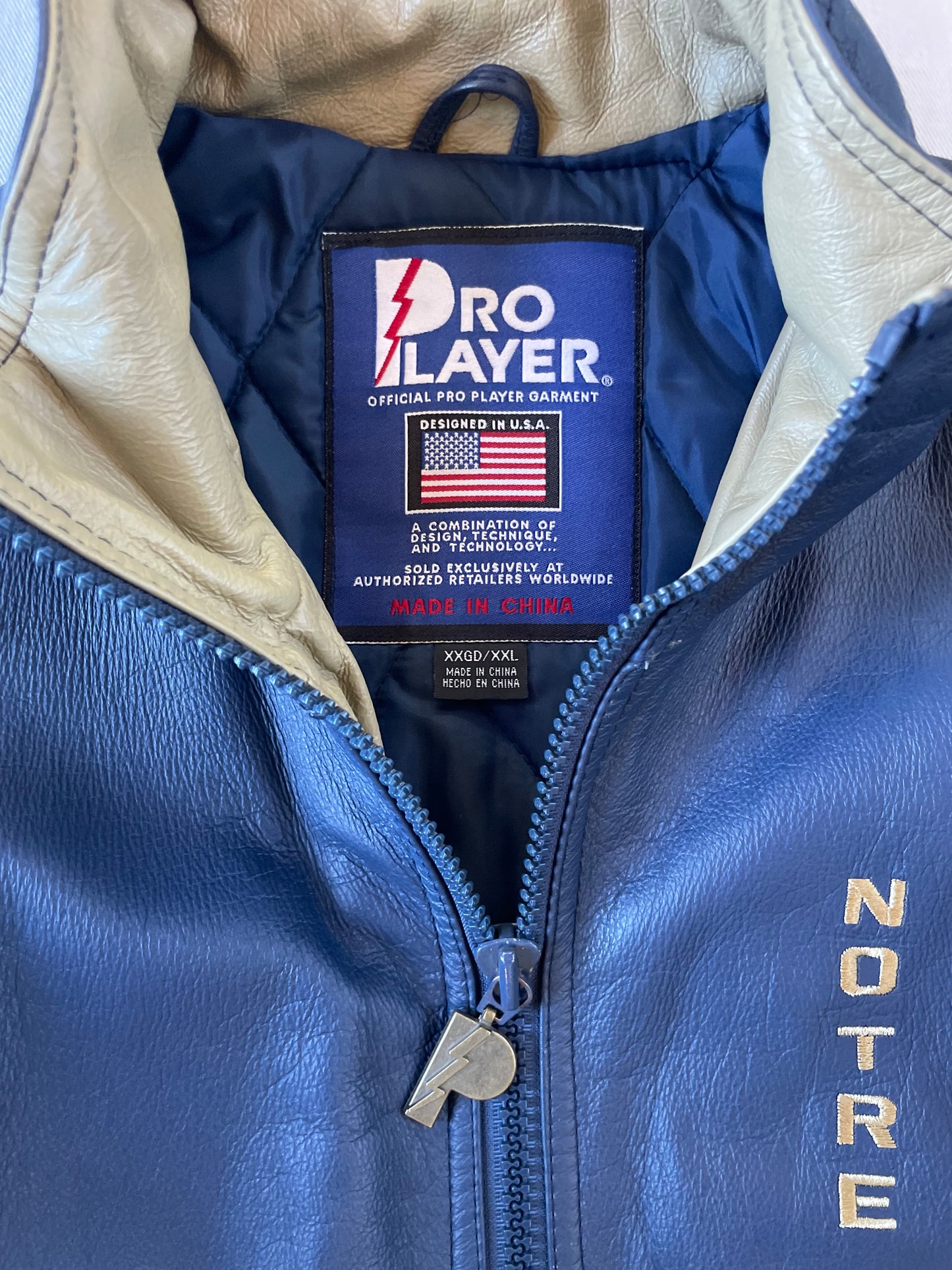 Vintage Notre Dame Leather Jacket 2XL