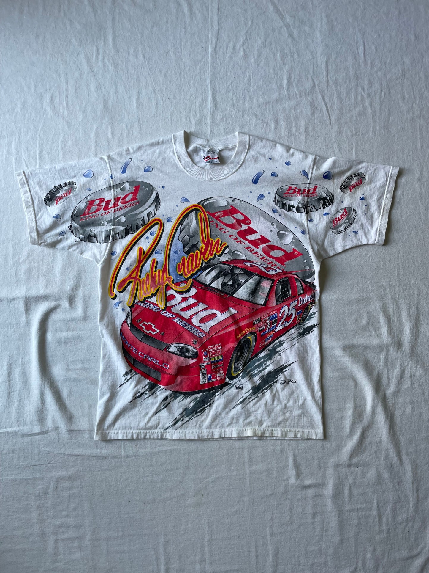 Vintage Budweiser Racing Tee Large