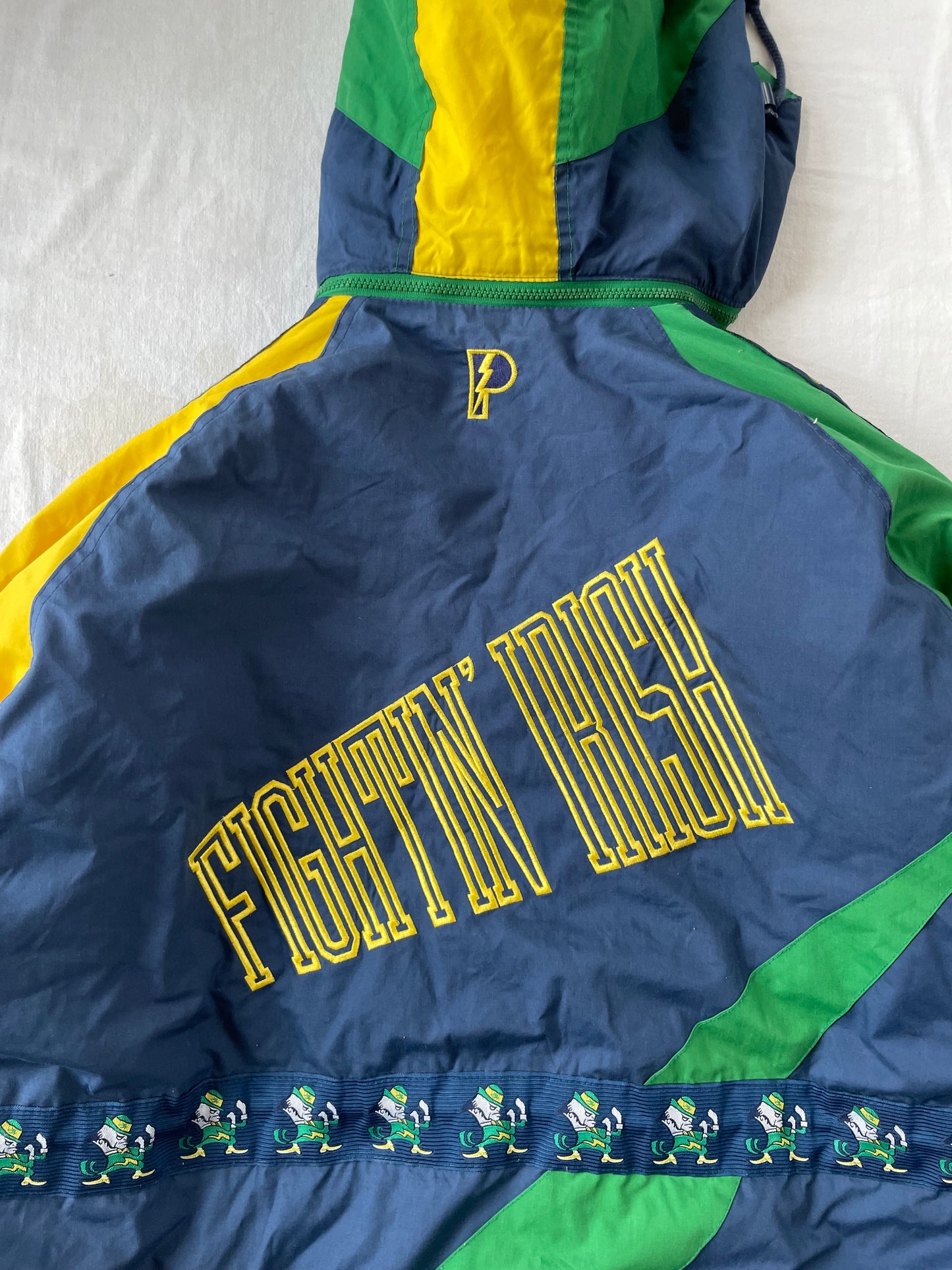 Vintage Notre Dame Puffer Parka Jacket XLarge