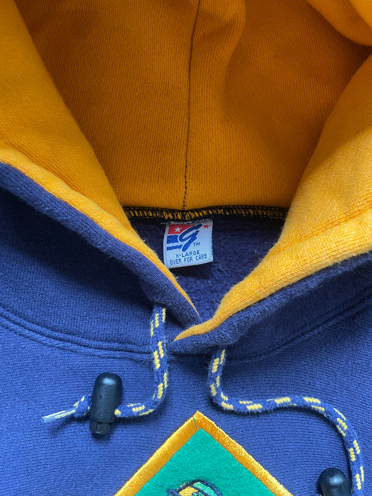 Vintage Notre Dame Heavyweight Hoodie Sweatshirt XLarge