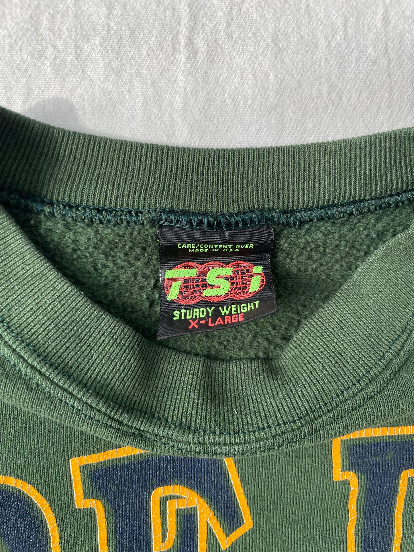 Vintage Notre Dame Spell Out Crewneck XLarge