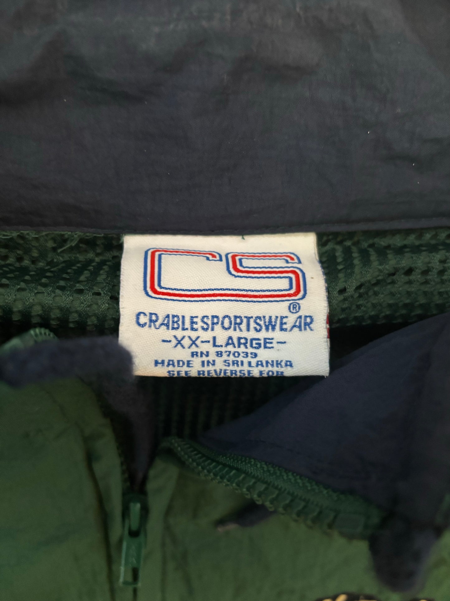 Vintage Notre Dame Windbreaker Jacket 2XL