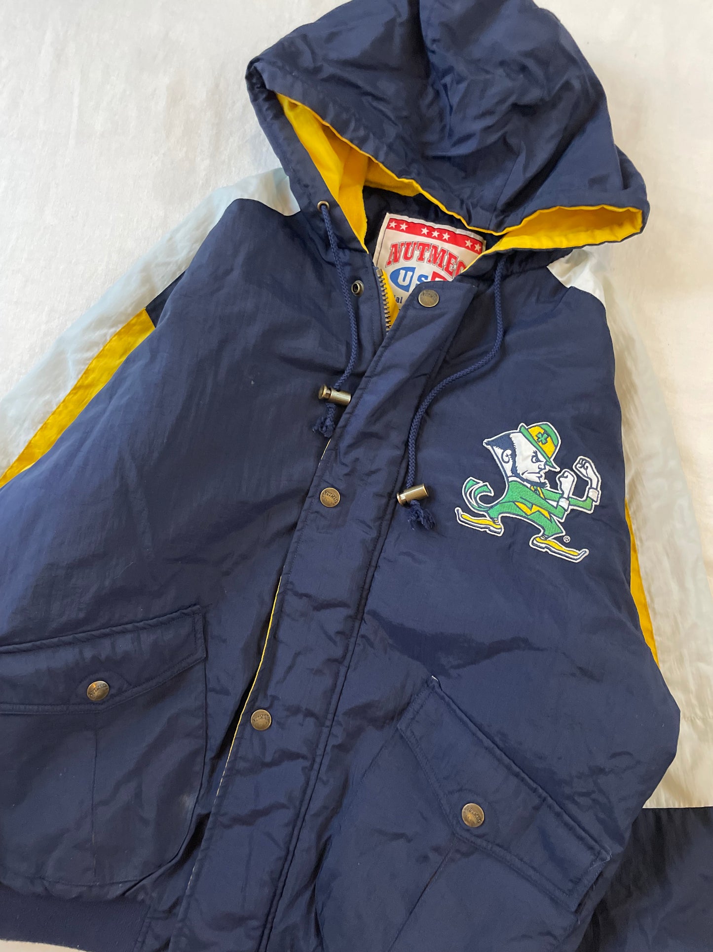 Vintage Notre Dame Puffer Jacket XLarge