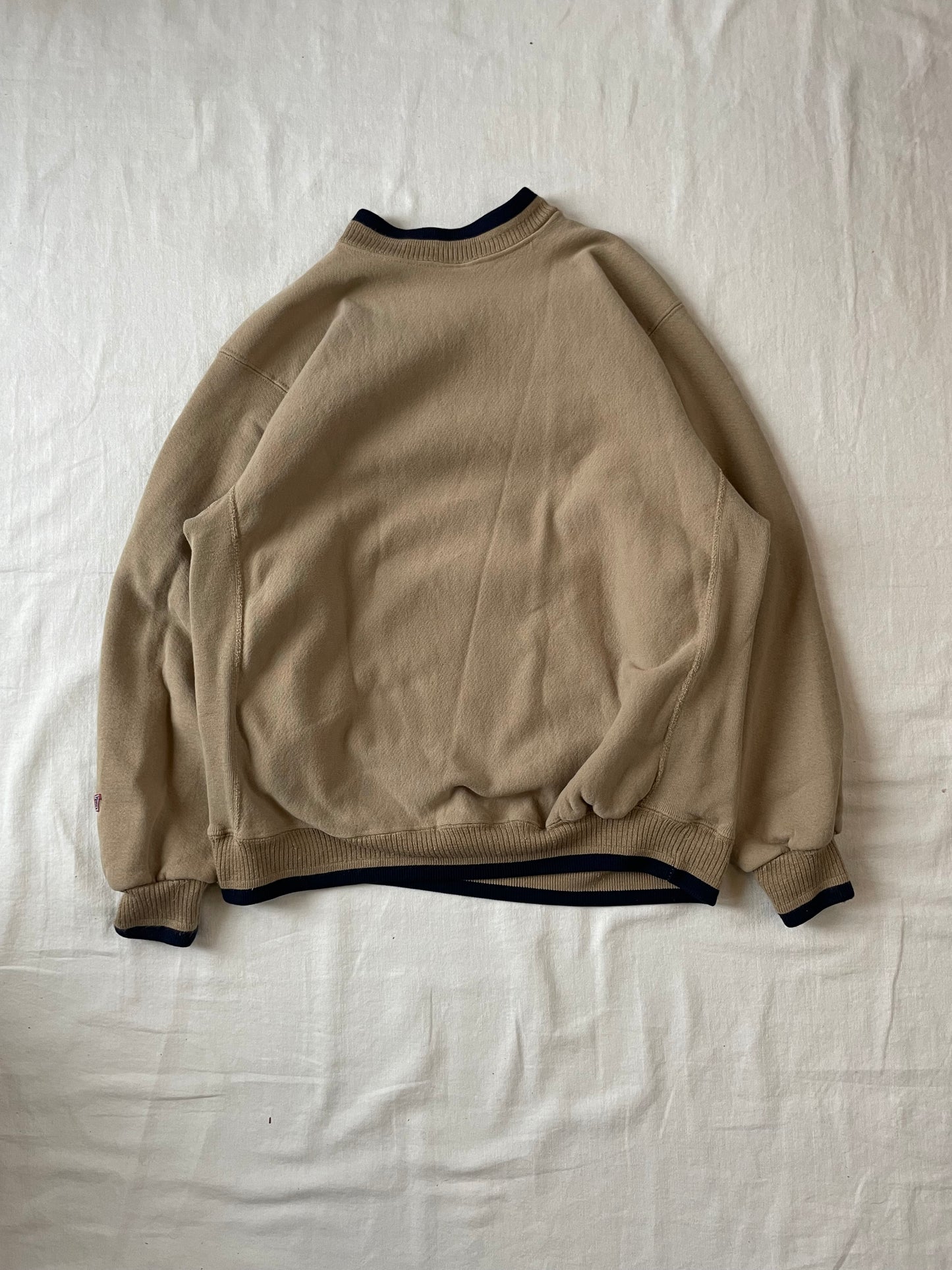 Vintage Notre Dame Tan Crewneck Large