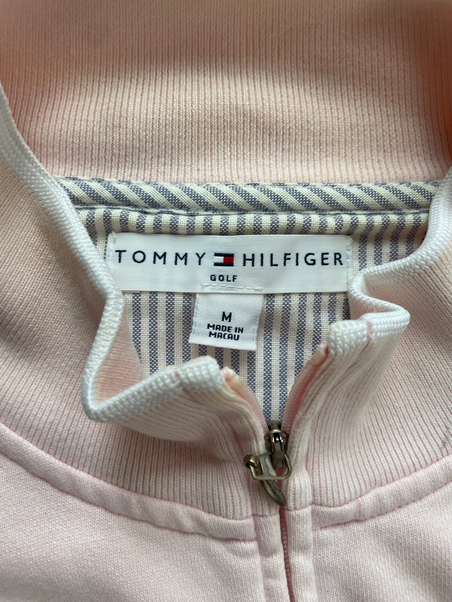 Vintage Notre Dame Tommy Hilfiger Womens Pink Zip Up Medium