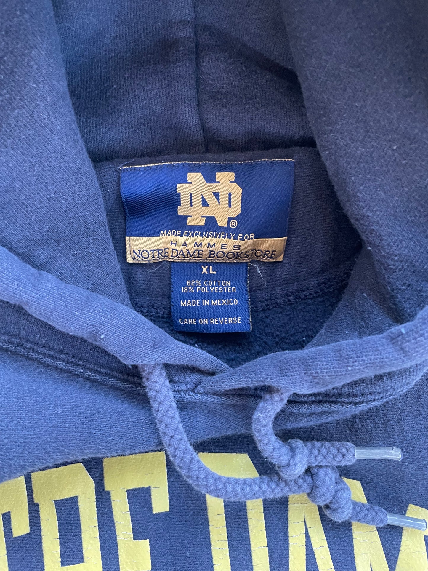 Vintage Notre Dame Hoodie XLarge