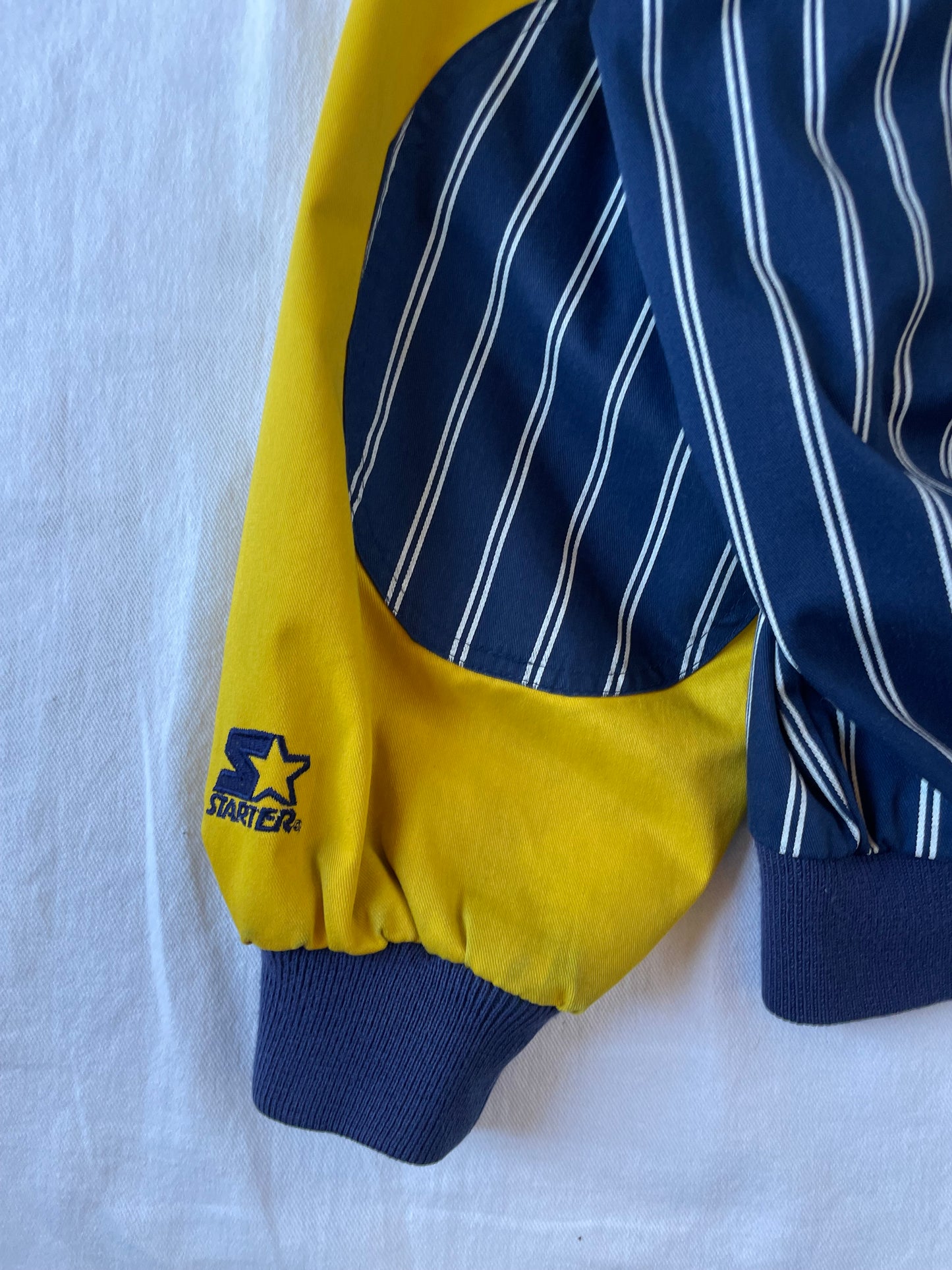 Vintage Notre Dame Striped Bomber Jacket Large