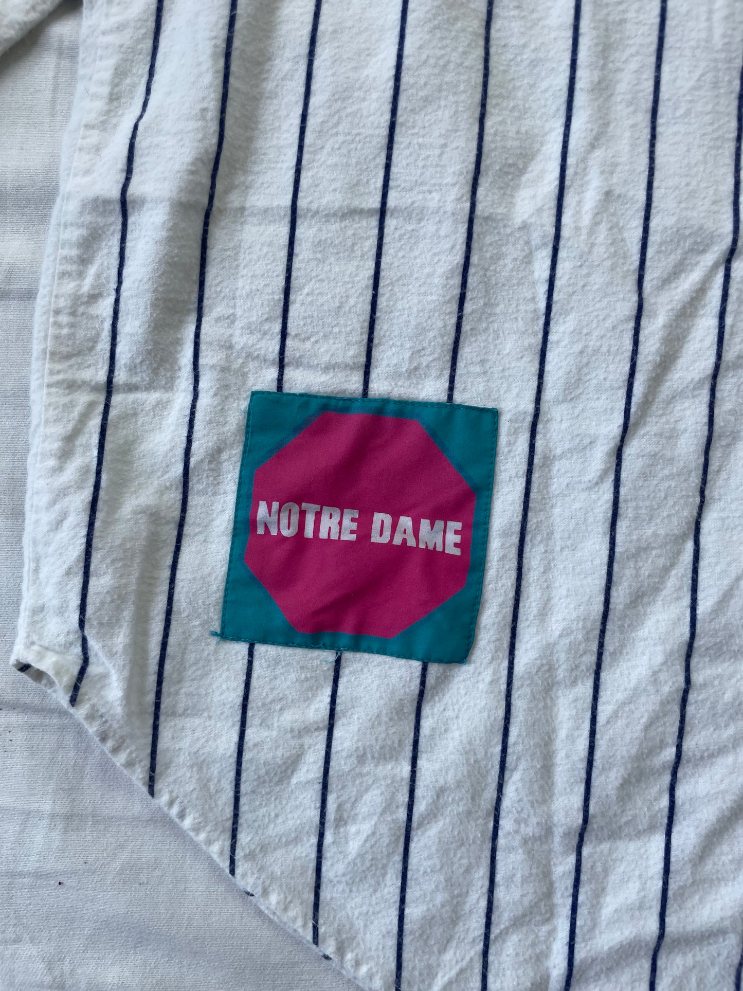 Vintage Notre Dame Pinstripe Jersey One Size