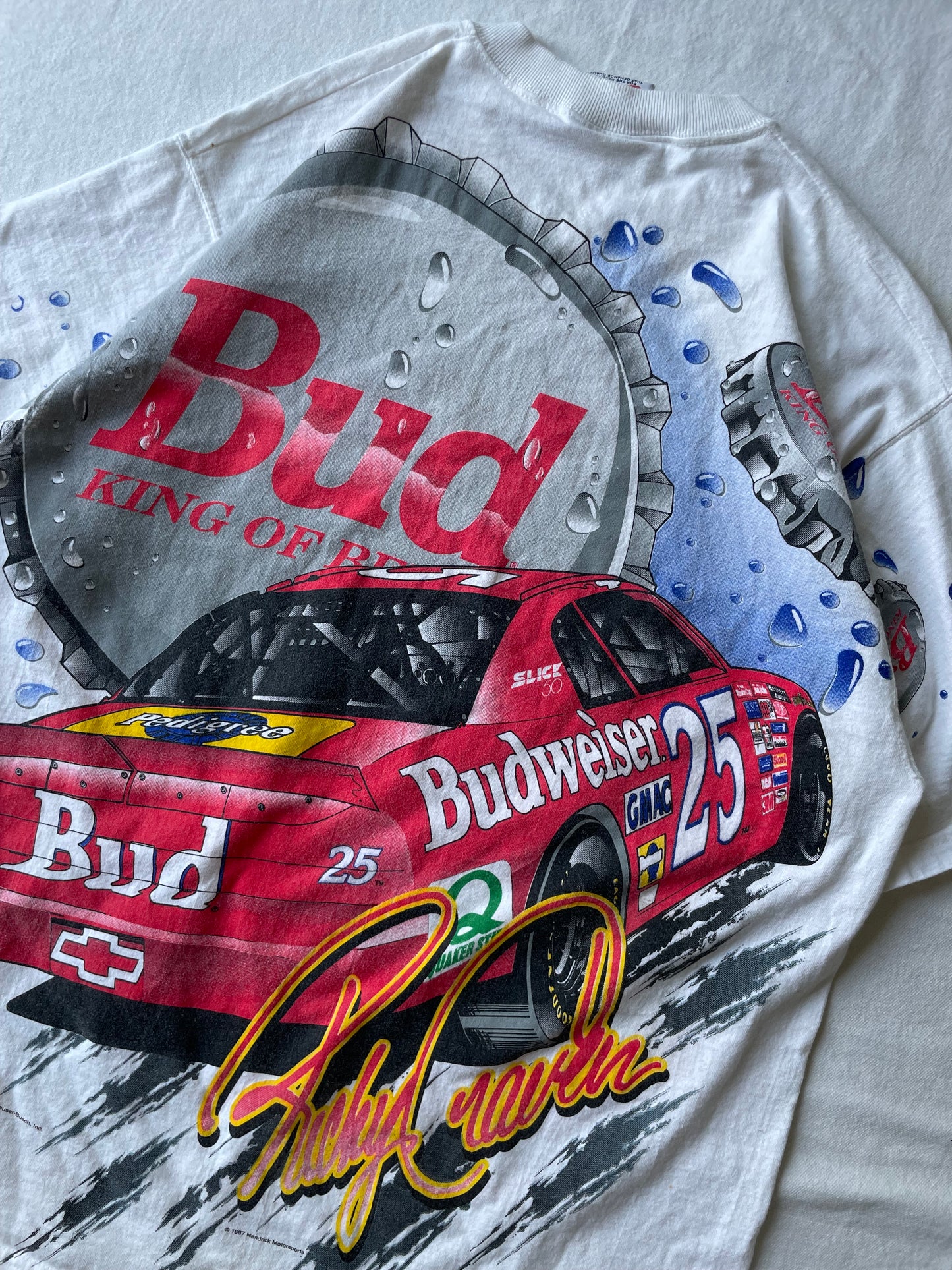 Vintage Budweiser Racing Tee Large