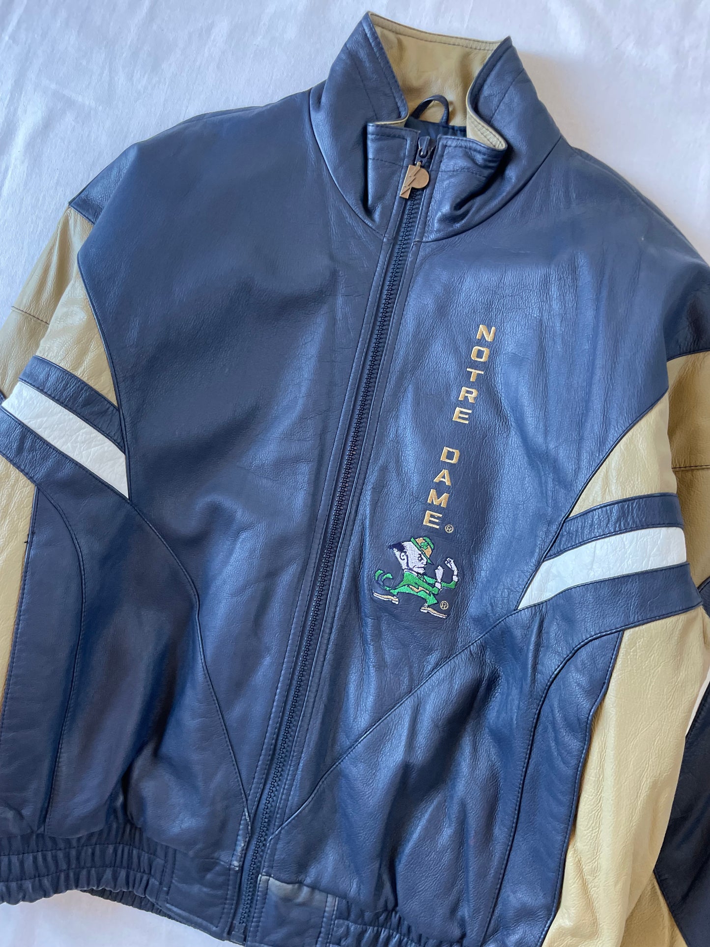 Vintage Notre Dame Leather Jacket 2XL