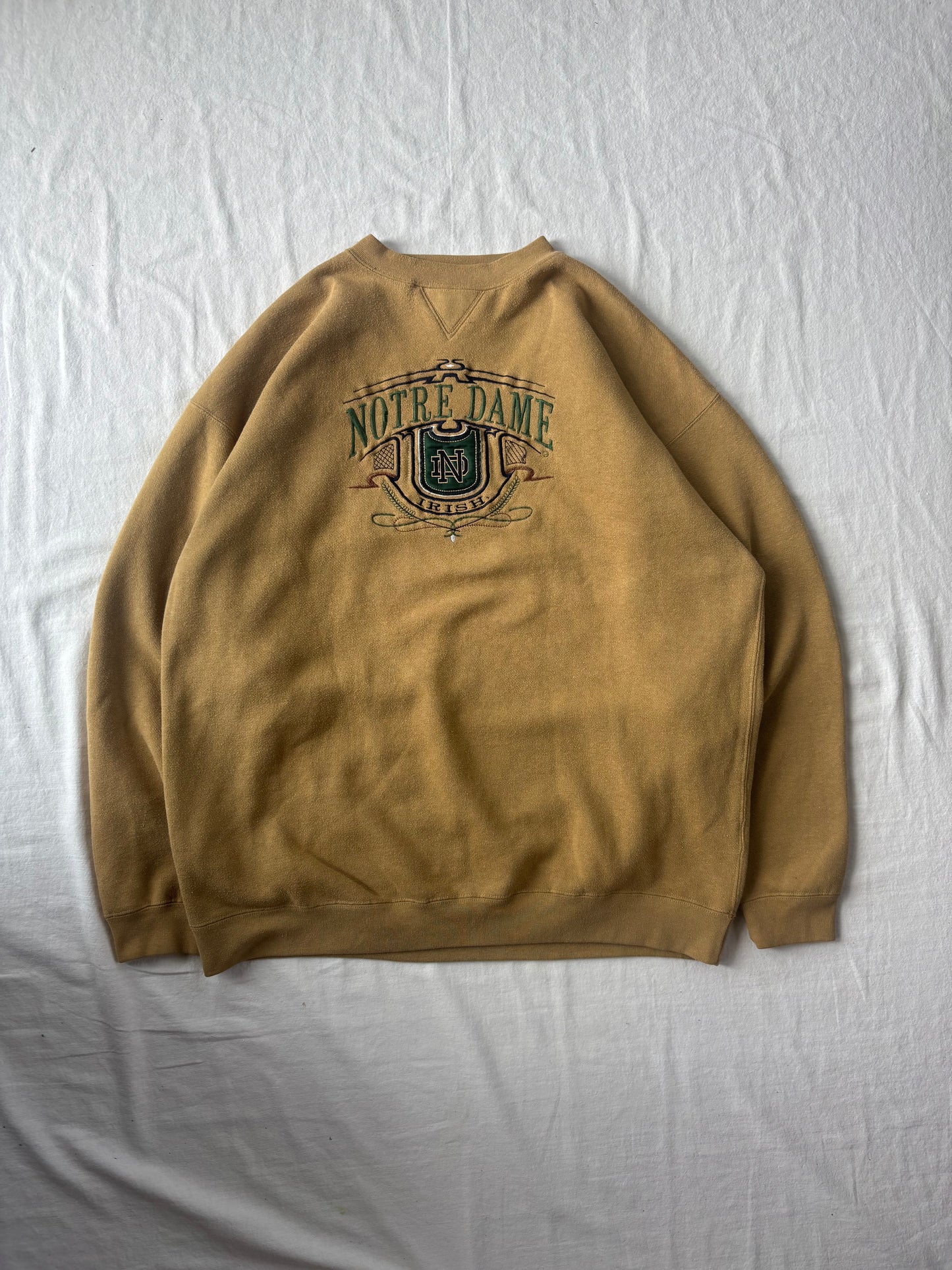 Vintage Notre Dame Gold Crewneck 2XL
