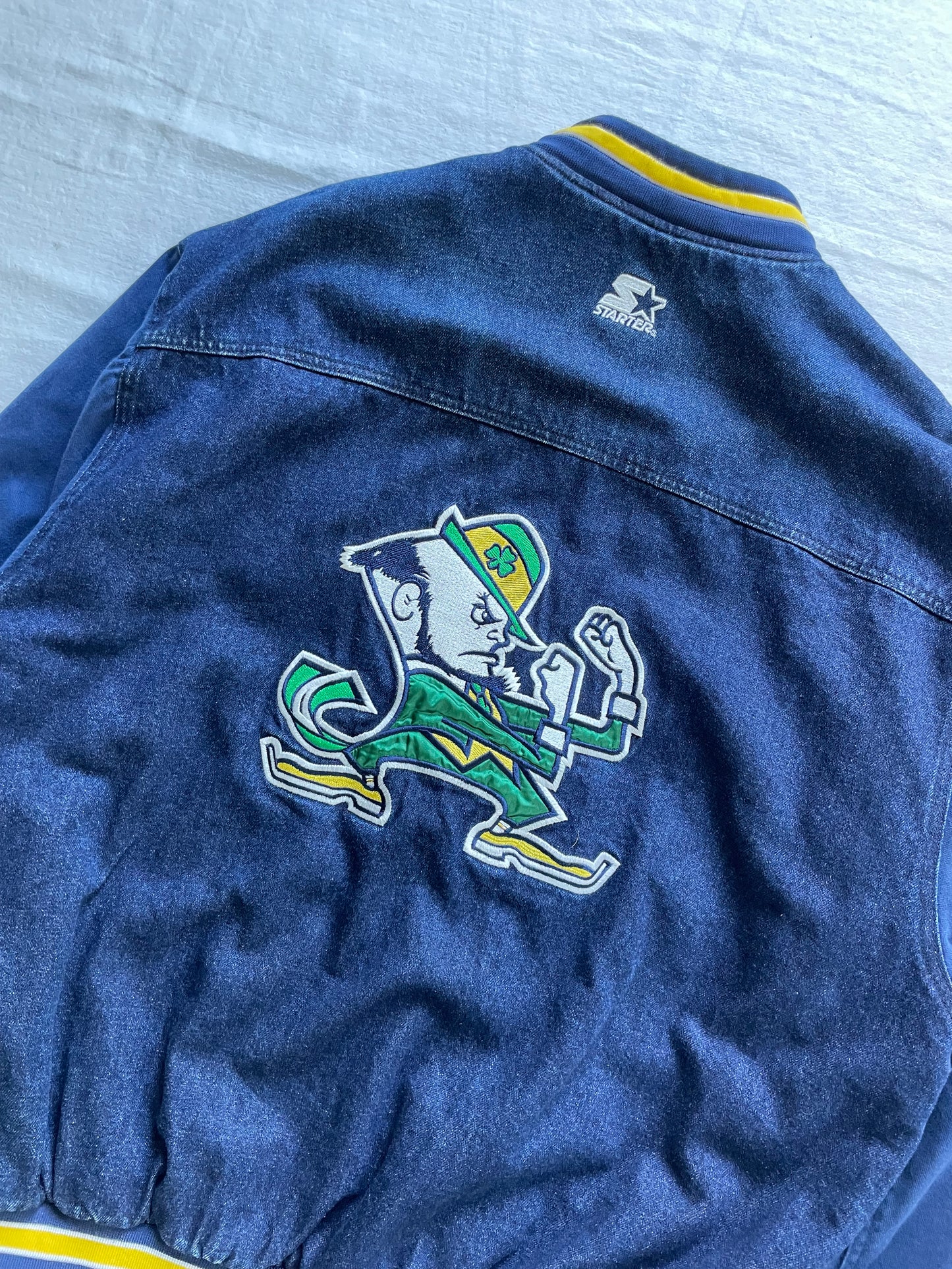 Vintage Notre Dame Denim Jacket XLarge