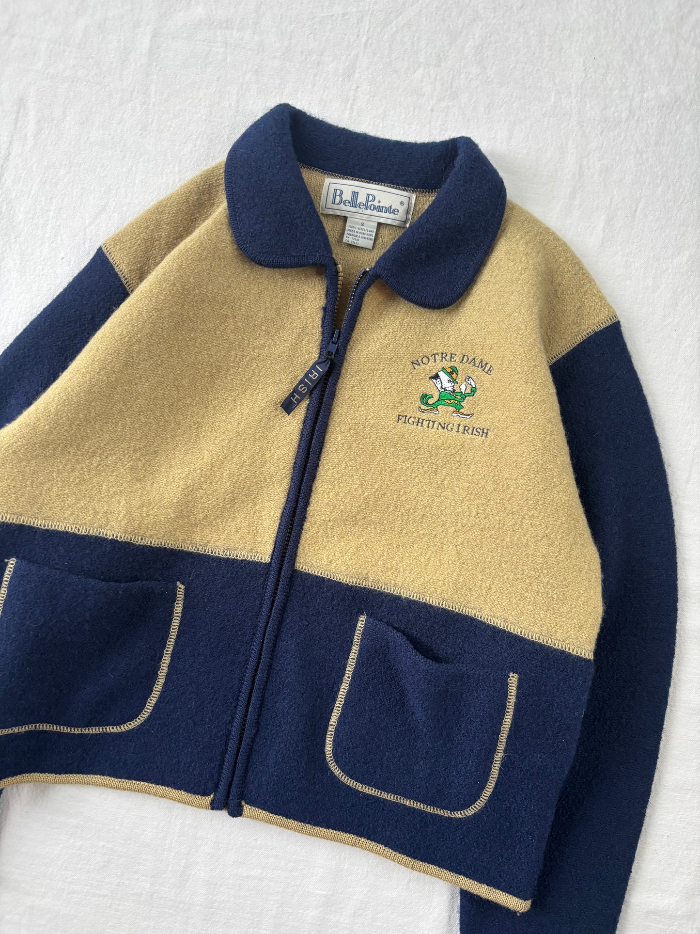 Vintage Notre Dame Zip Up Jacket Women’s Small