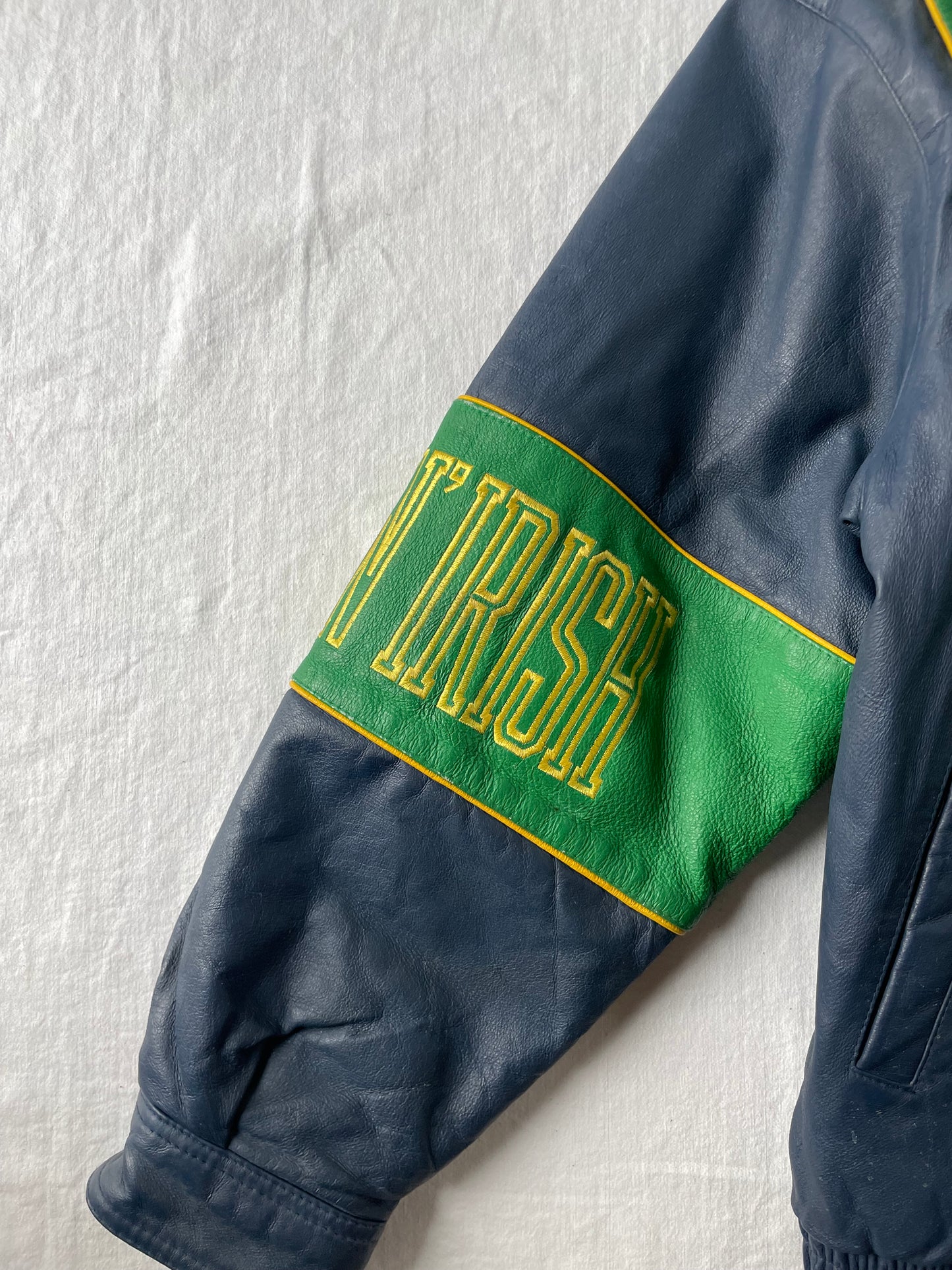 Vintage Notre Dame ProPlayer Leather Jacket Large