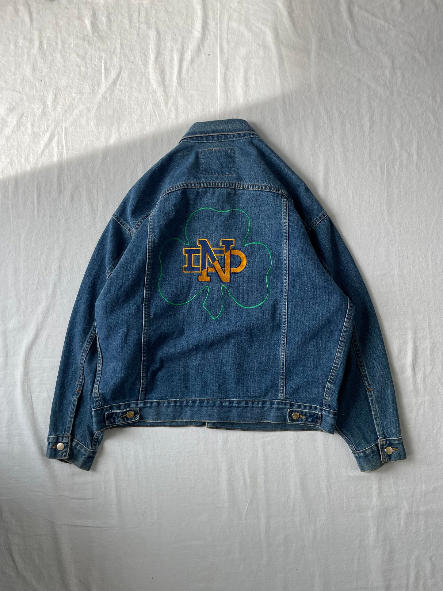 Vintage Notre Dame Denim Jacket XLarge