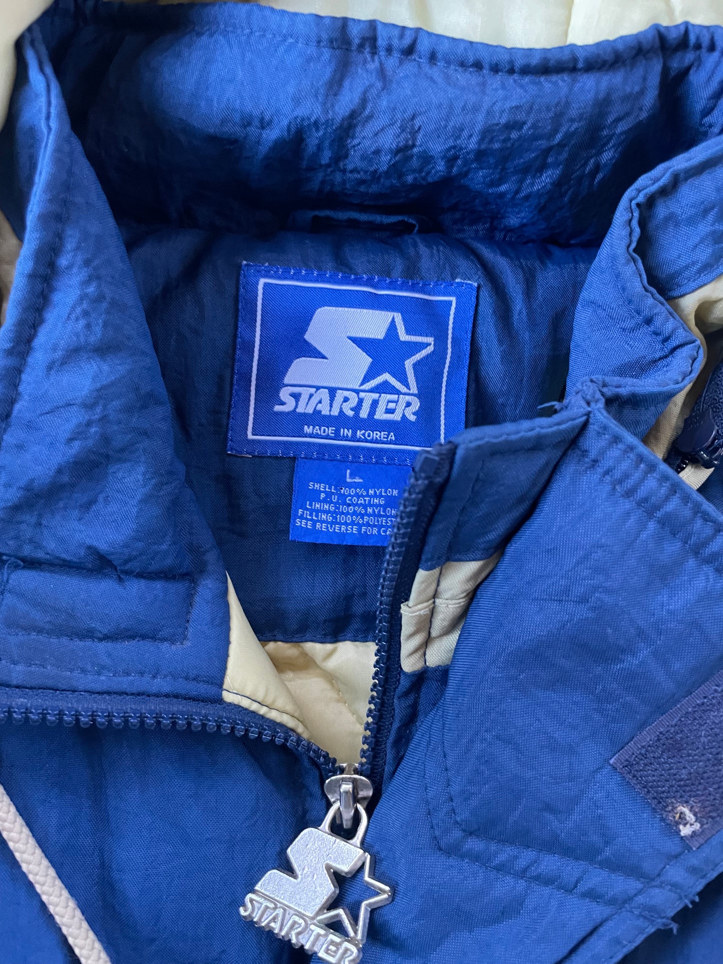 Vintage Notre Dame Starter Puffer Jacket Large