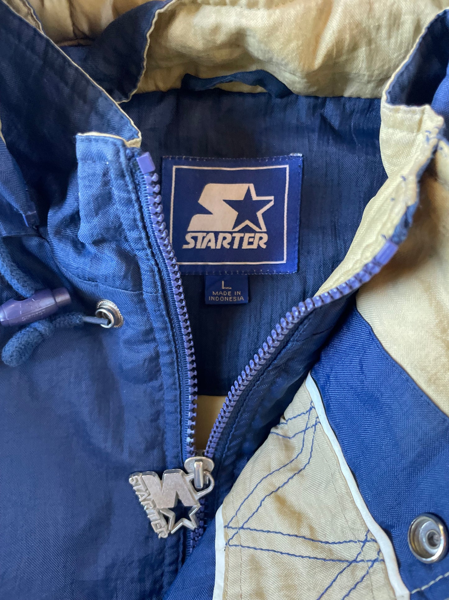 Vintage Notre Dame Starter Puffer Jacket Large