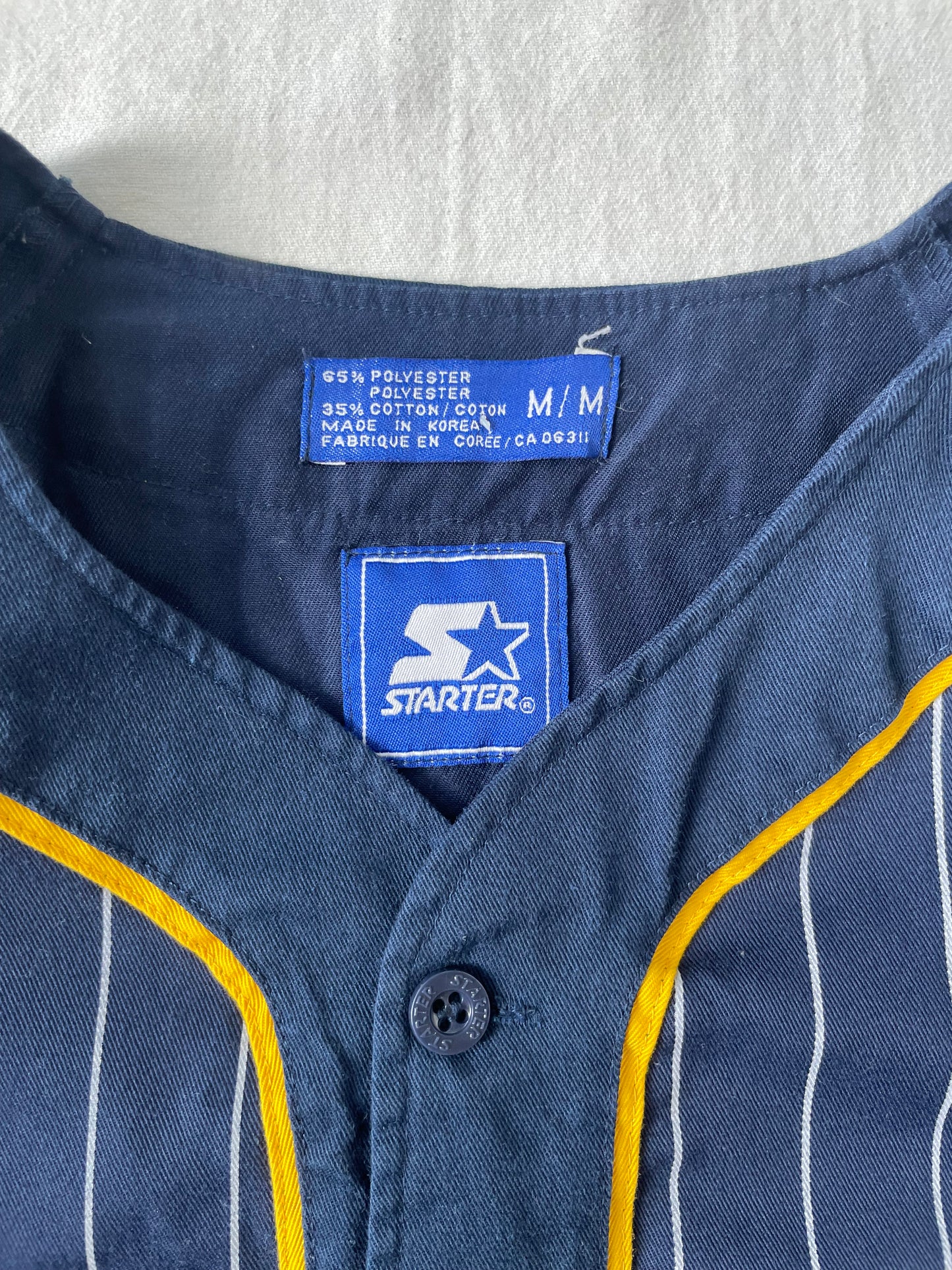 Vintage Notre Dame Pinstripe Baseball Jersey Medium