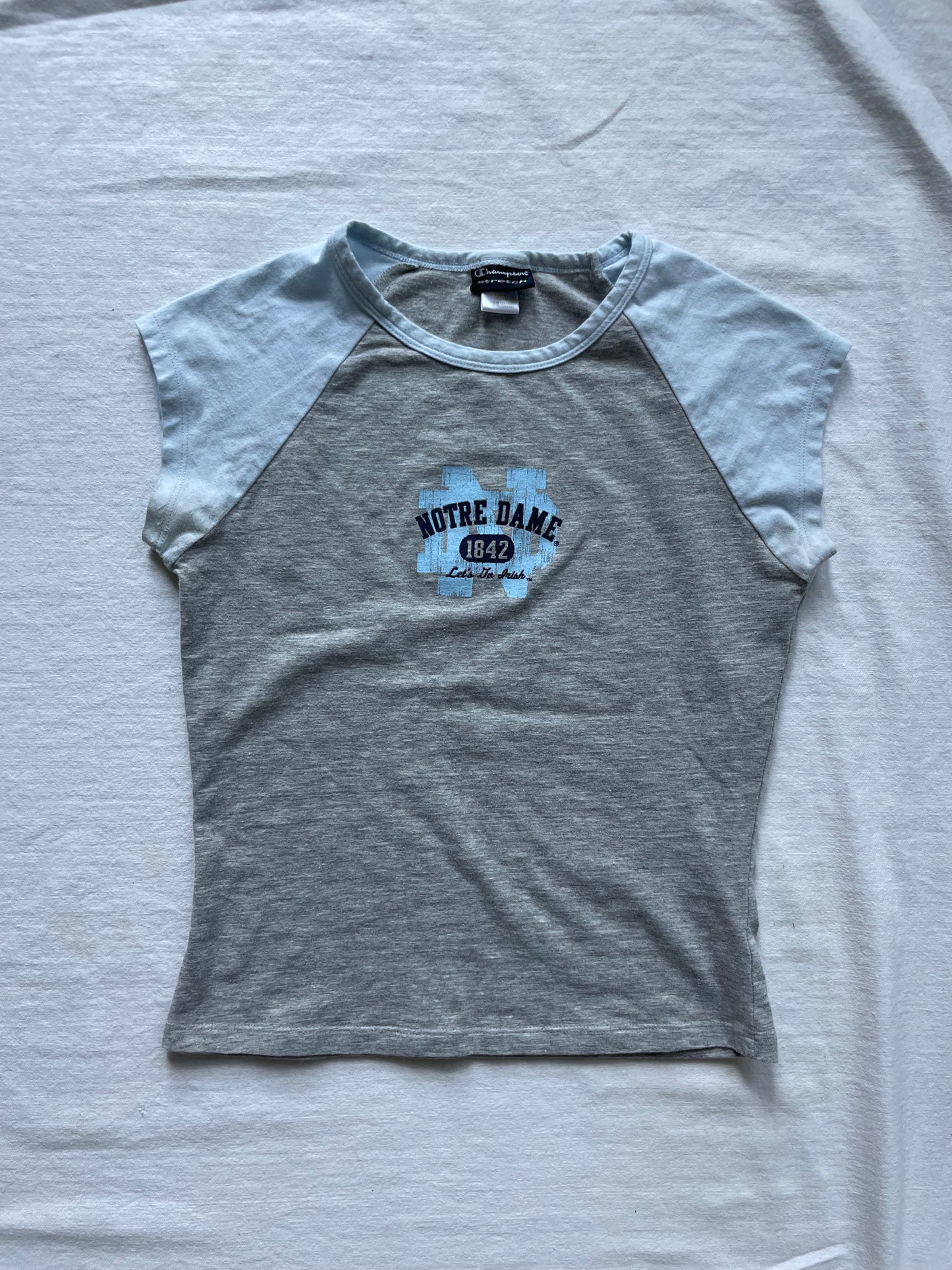 Vintage Notre Dame Baby Tee XSmall/Small