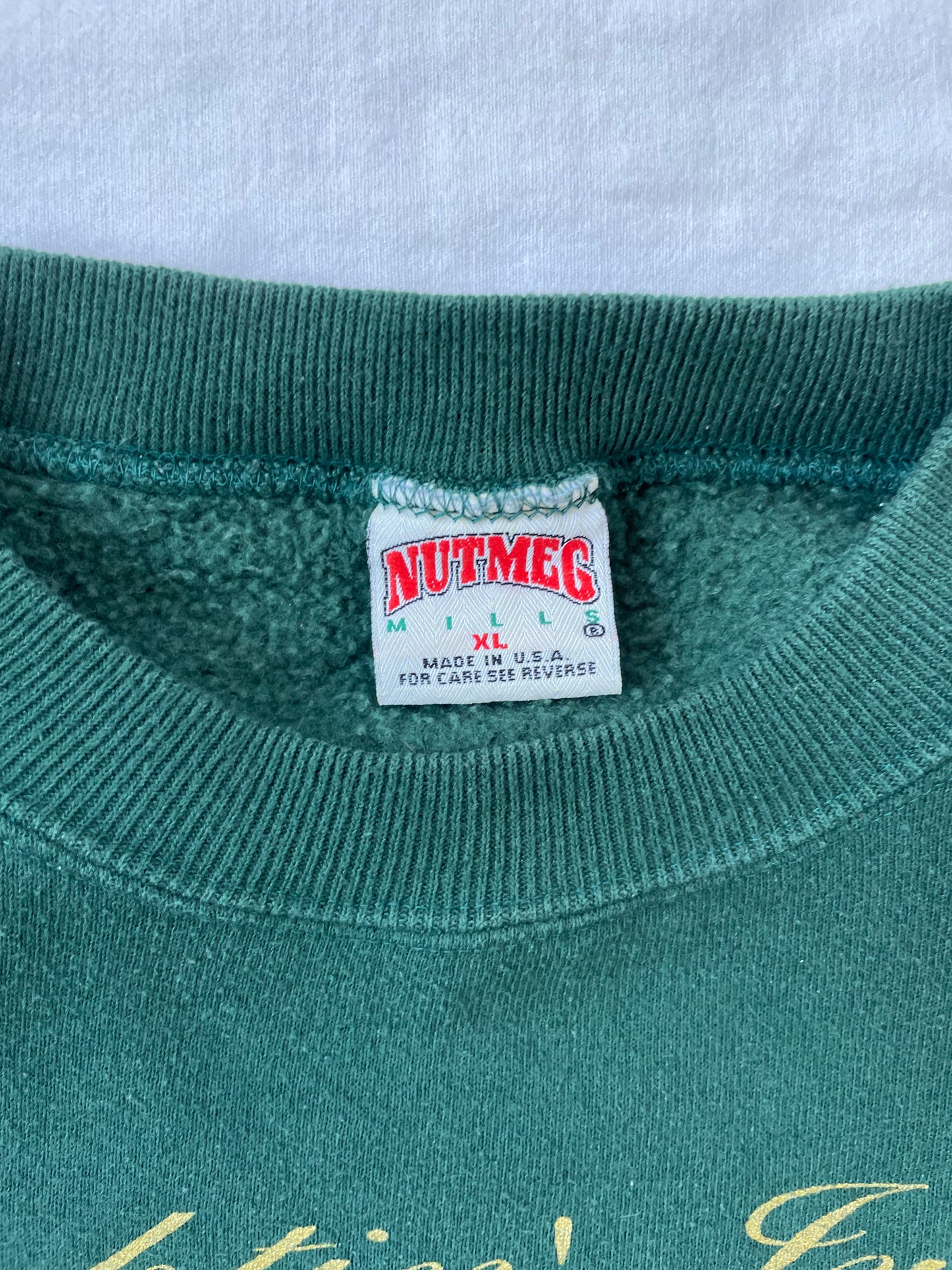 Vintage Notre Dame Green Crewneck XLarge