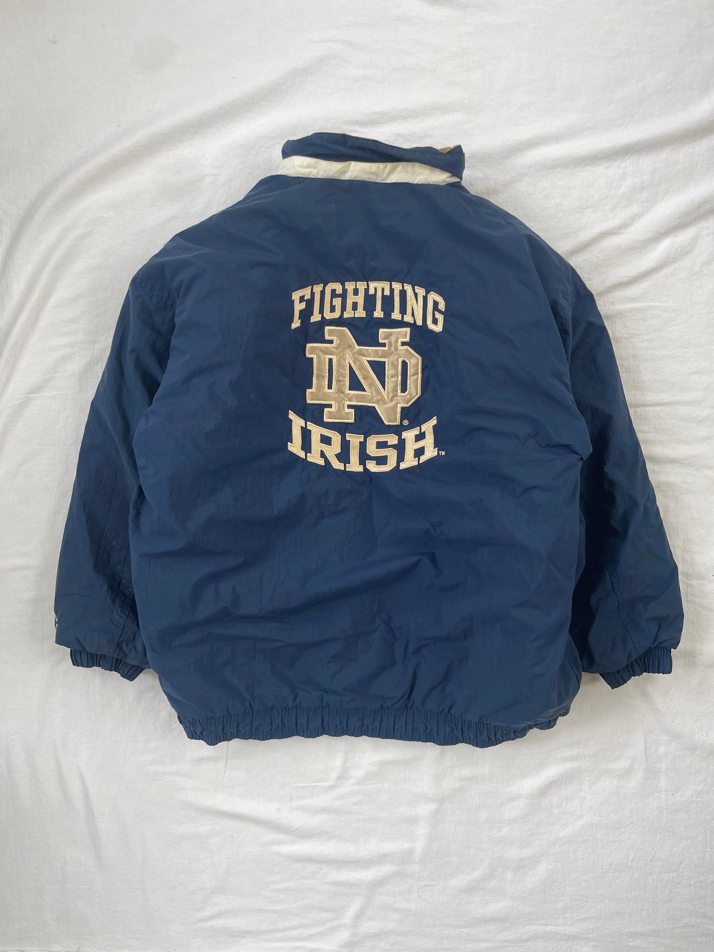 Vintage Notre Dame Starter Puffer Jacket XLarge
