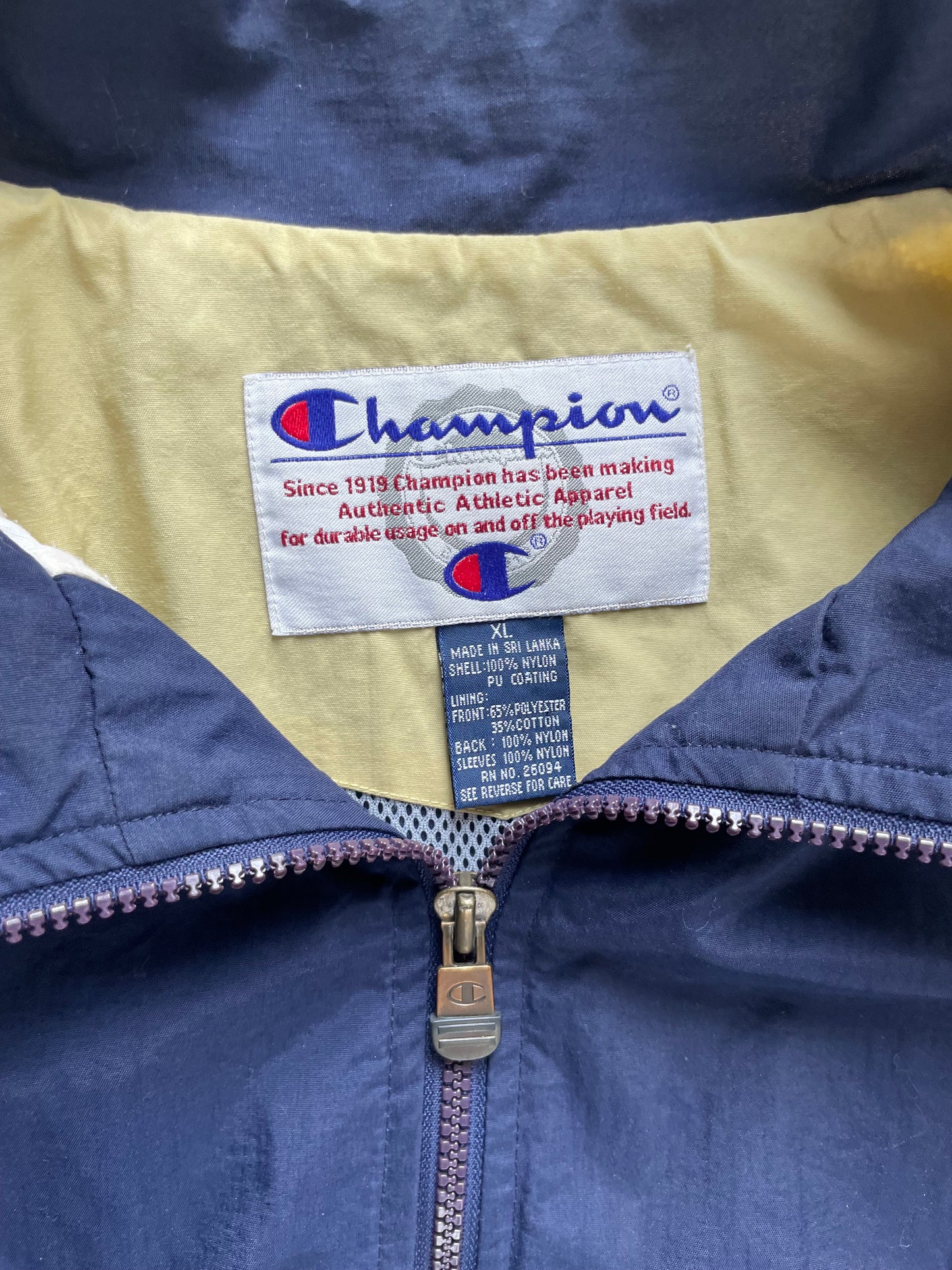 Vintage Notre Dame Windbreaker Jacket XLarge