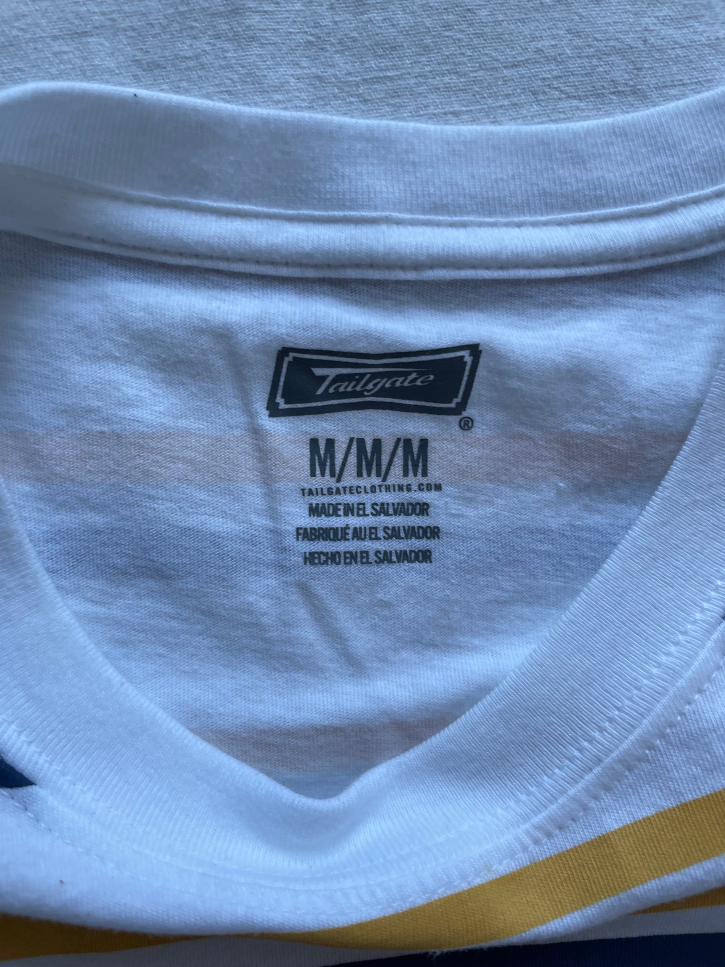 Notre Dame Striped Cropped Womens Tee Medium