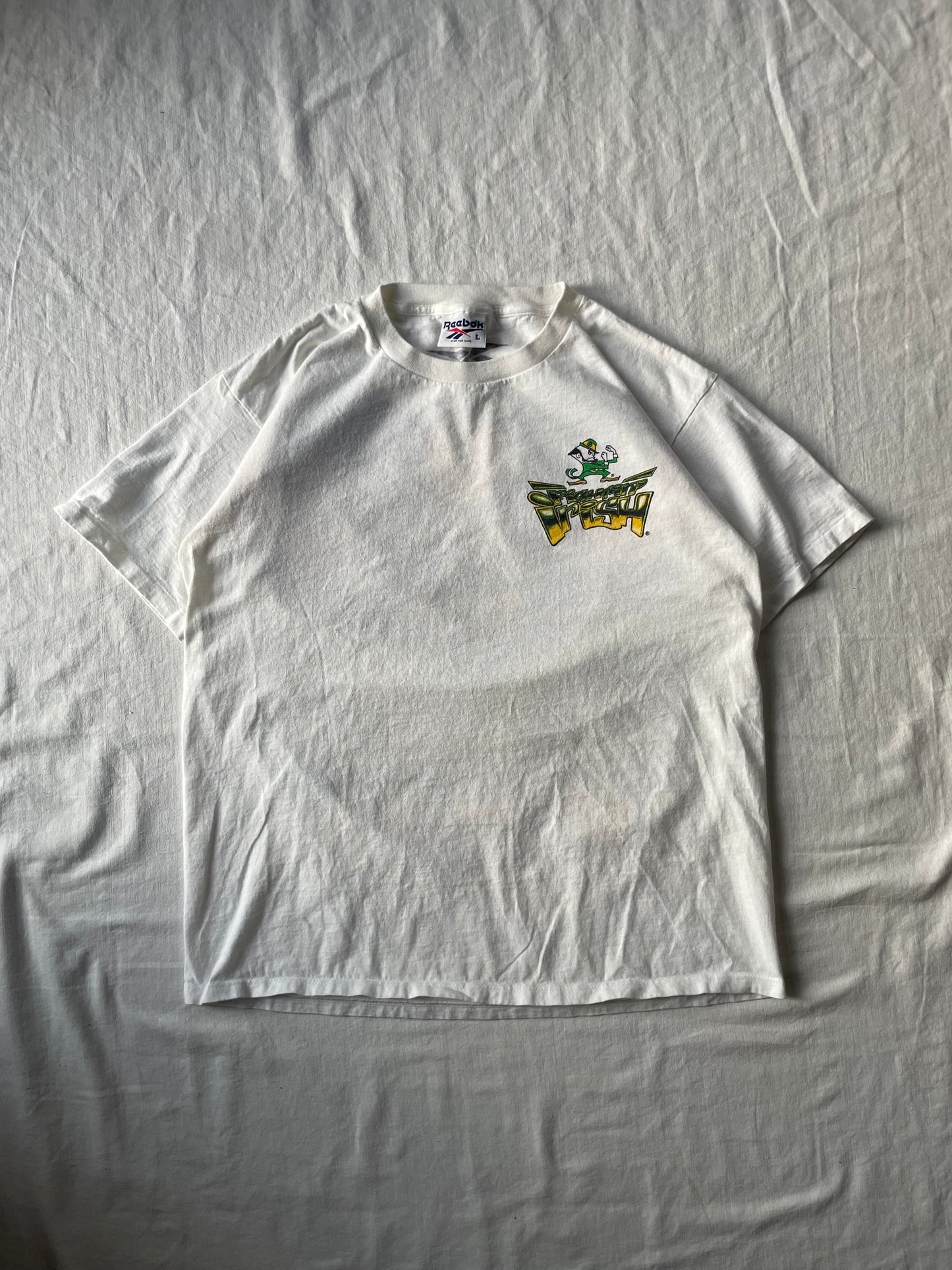Vintage Notre Dame Reebok Football Tee Large/XLarge
