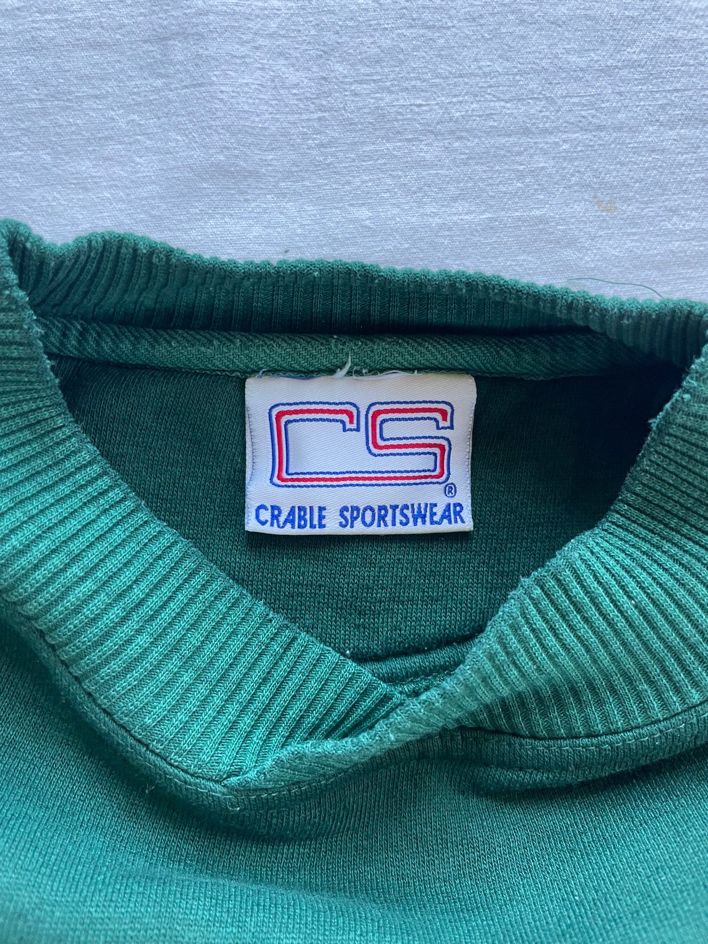 Vintage Notre Dame Green Crewneck Large