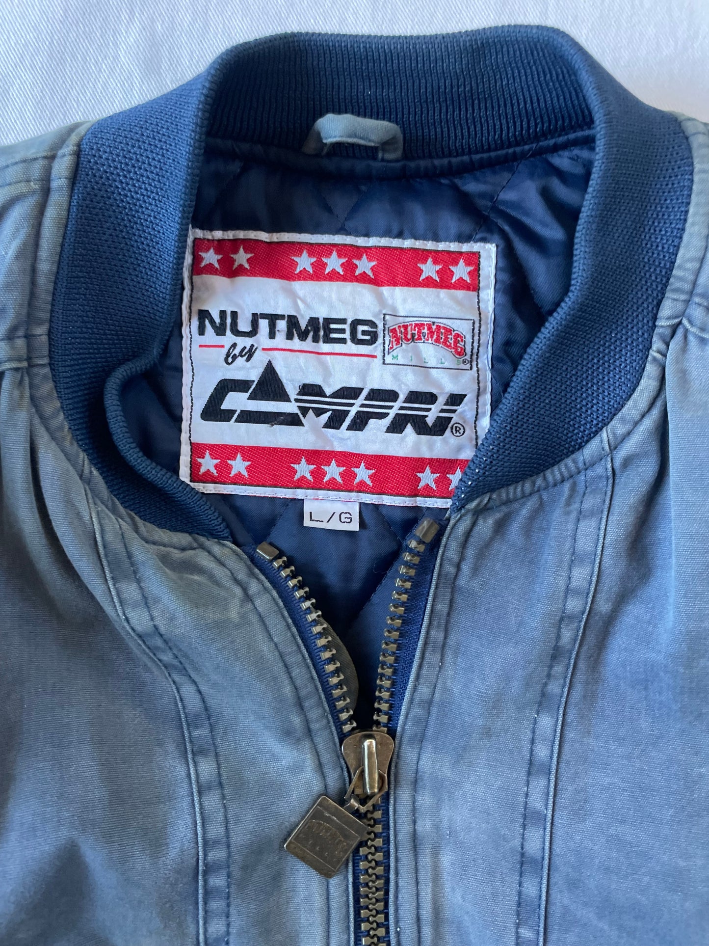 Vintage Notre Dame Bomber Jacket Large