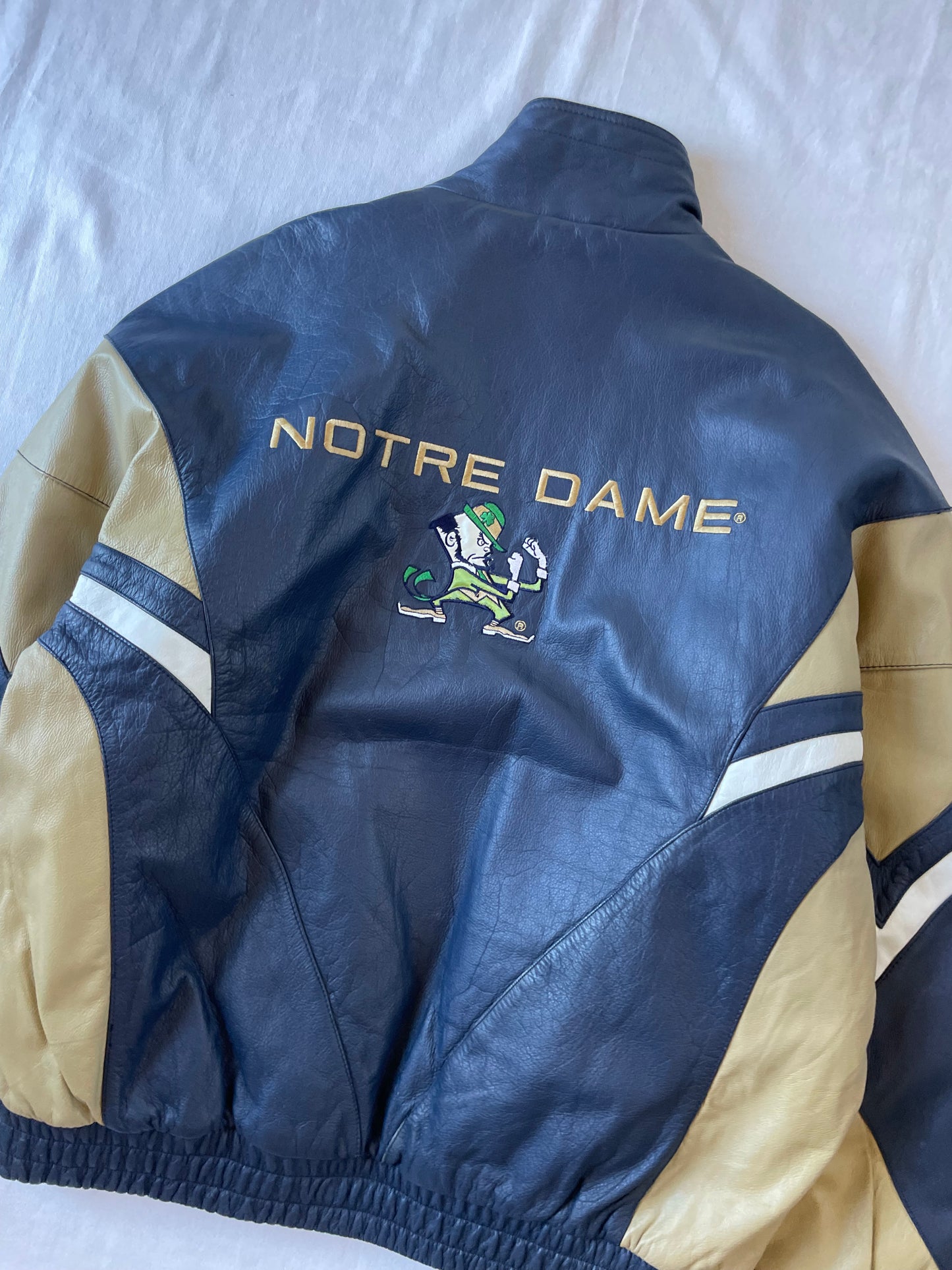 Vintage Notre Dame Leather Jacket 2XL