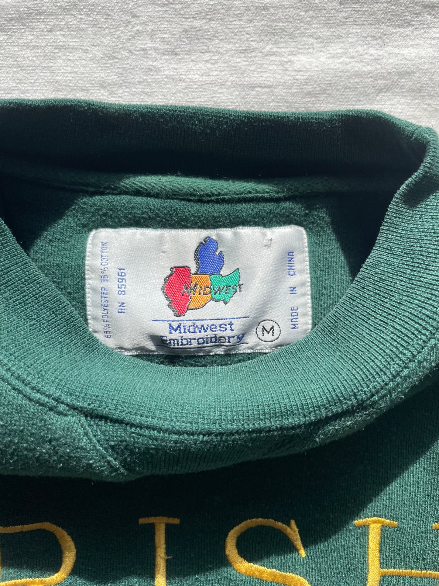 Vintage Notre Dame Irish Green Crewneck Medium