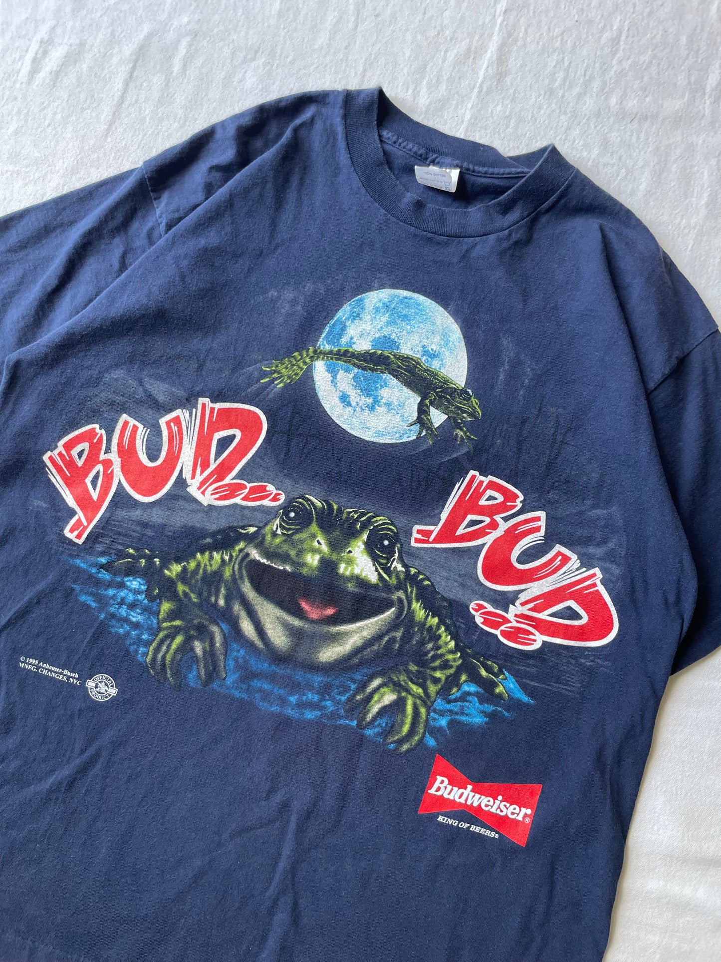 Vintage Budweiser Frog Tee XLarge