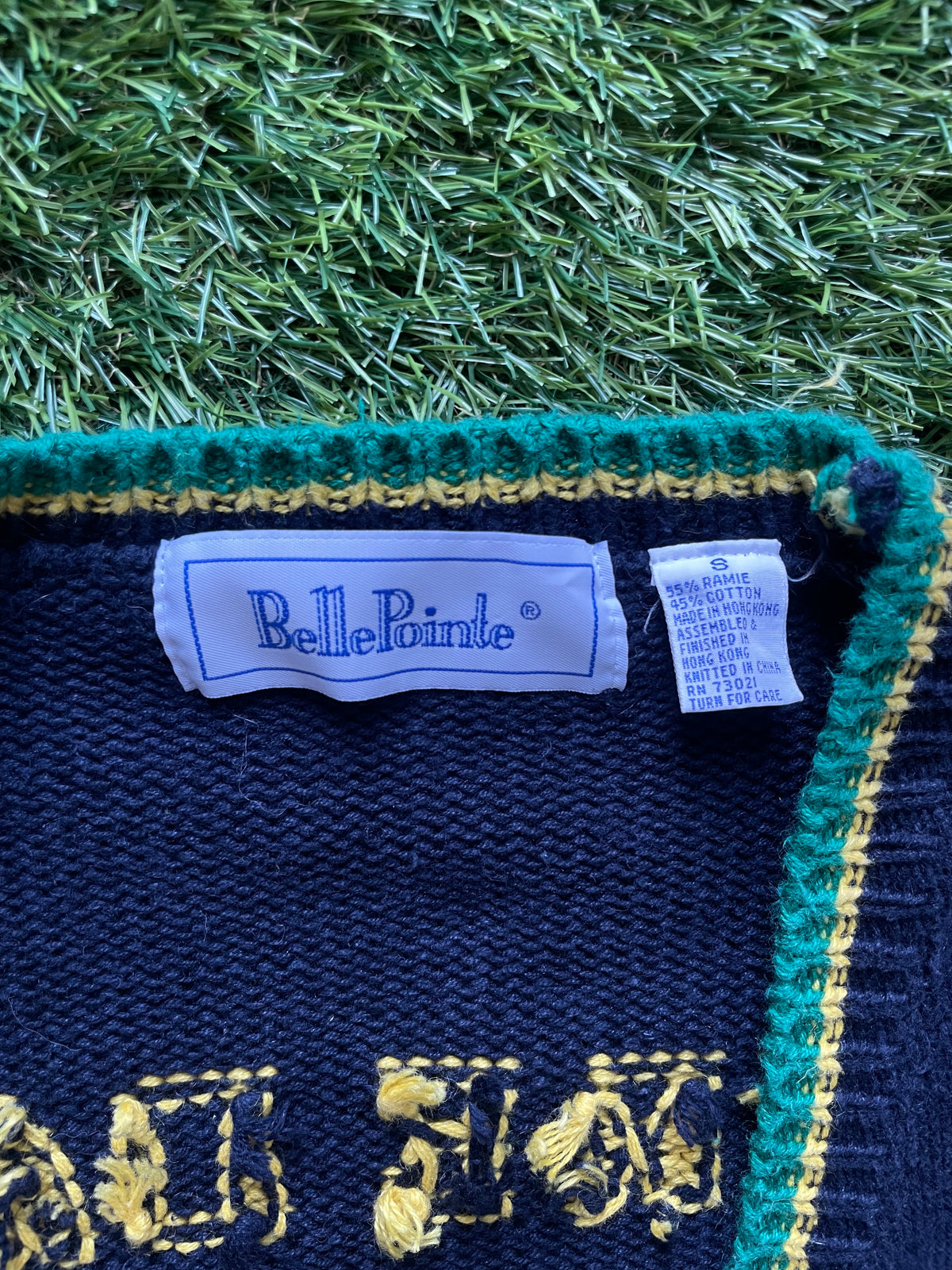 Vintage Notre Dame Cardigan Sweater Small