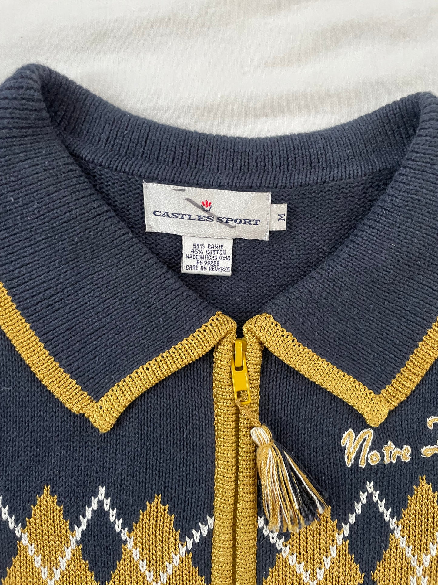 Vintage Notre Dame Sweater Vest Medium
