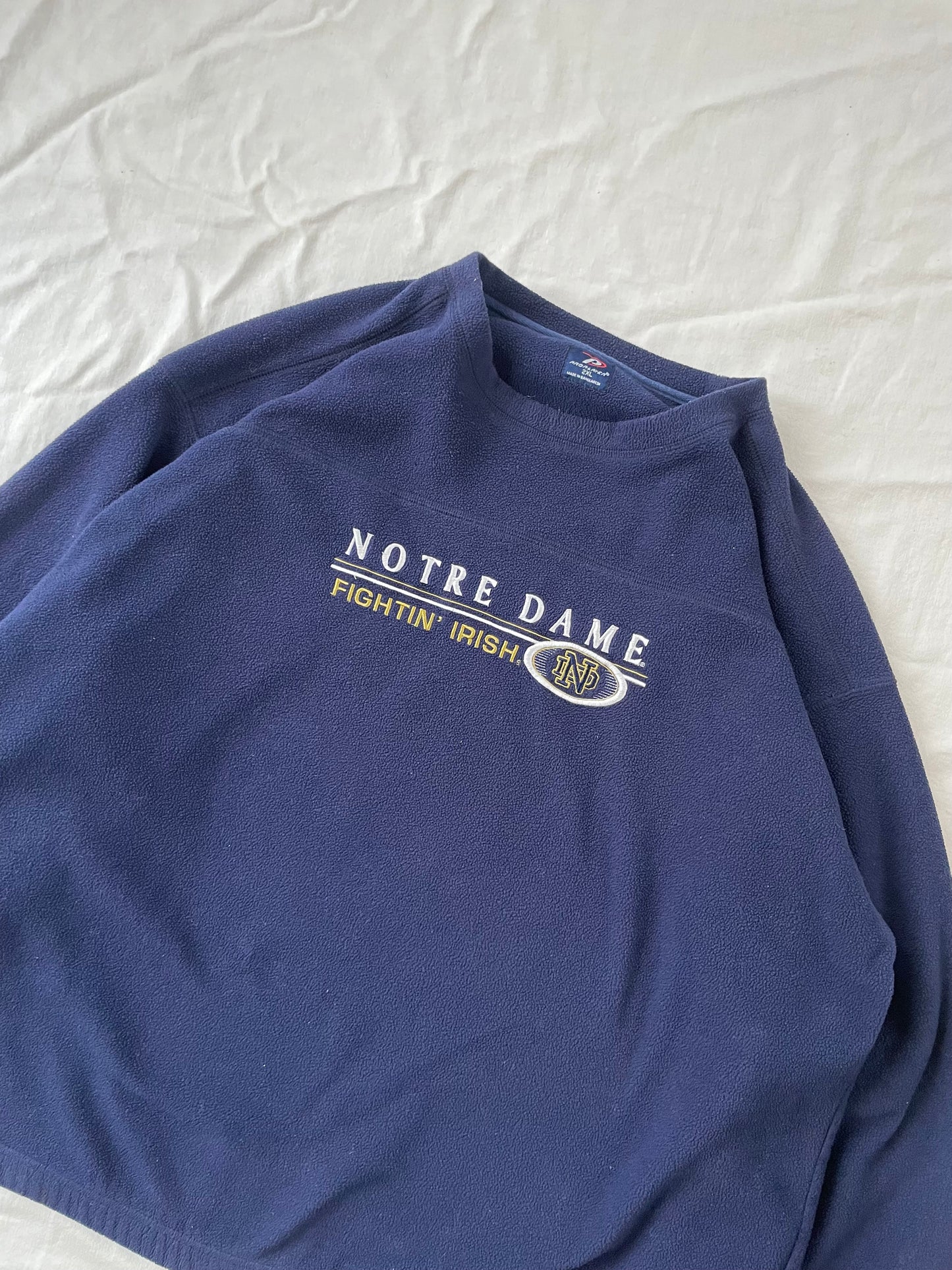 Vintage Notre Dame Fleece Crewneck 2XL