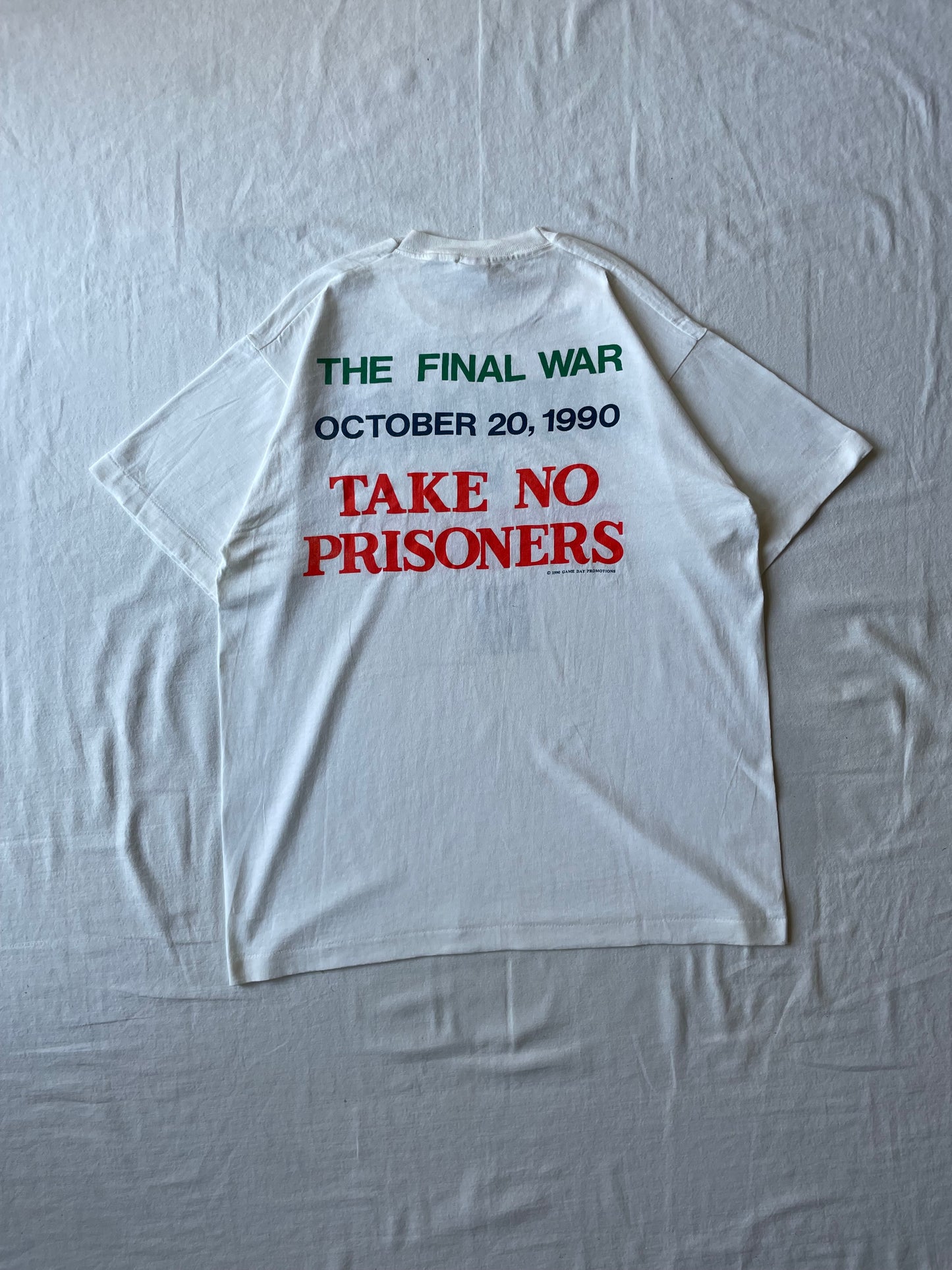 AUCTION! Vintage 1990 ORIGINAL CATHOLICS vs. CONVICTS Take No Prisoners Tee XLarge