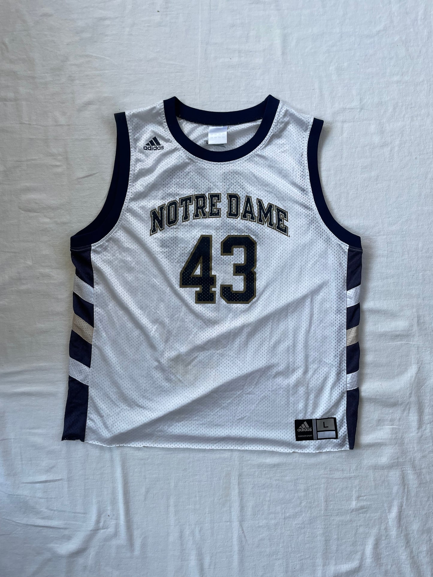 Vintage Notre Dame Basketball Jersey Large