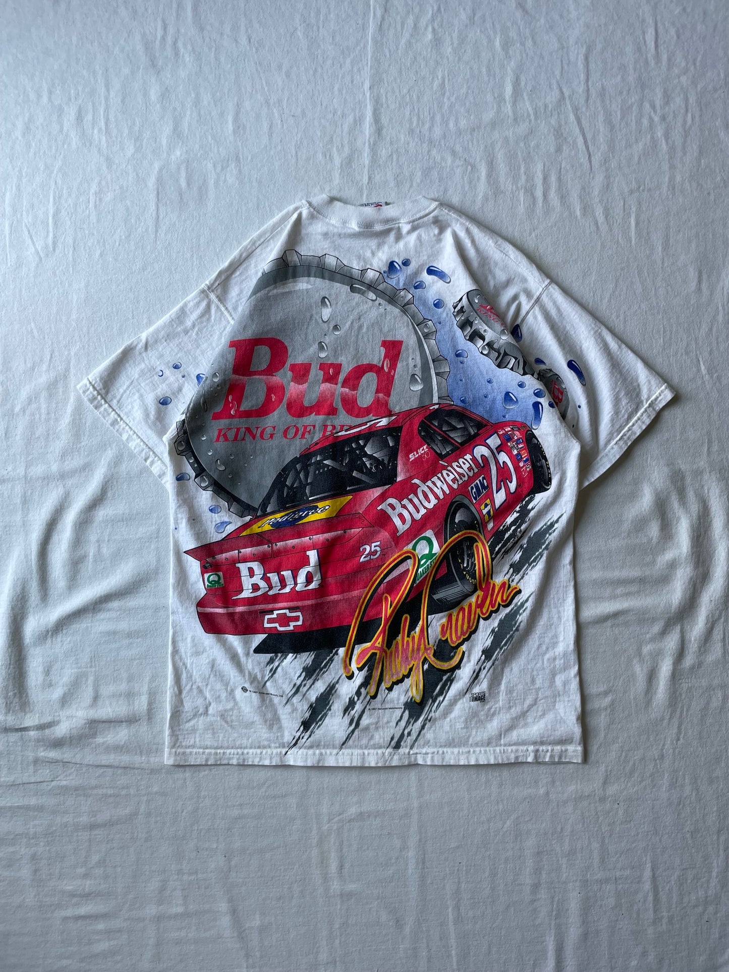 Vintage Budweiser Racing Tee Large