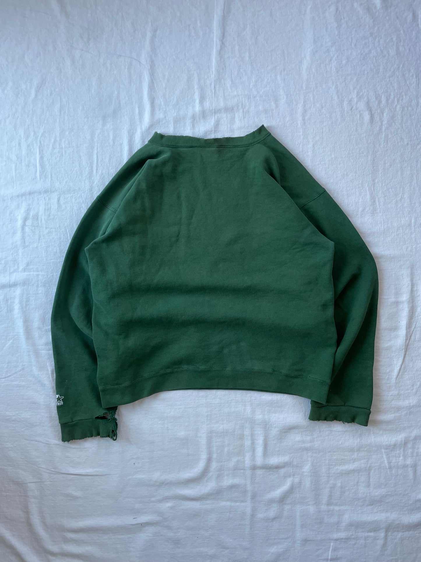 Vintage Notre Dame Green Crewneck Medium Distressed