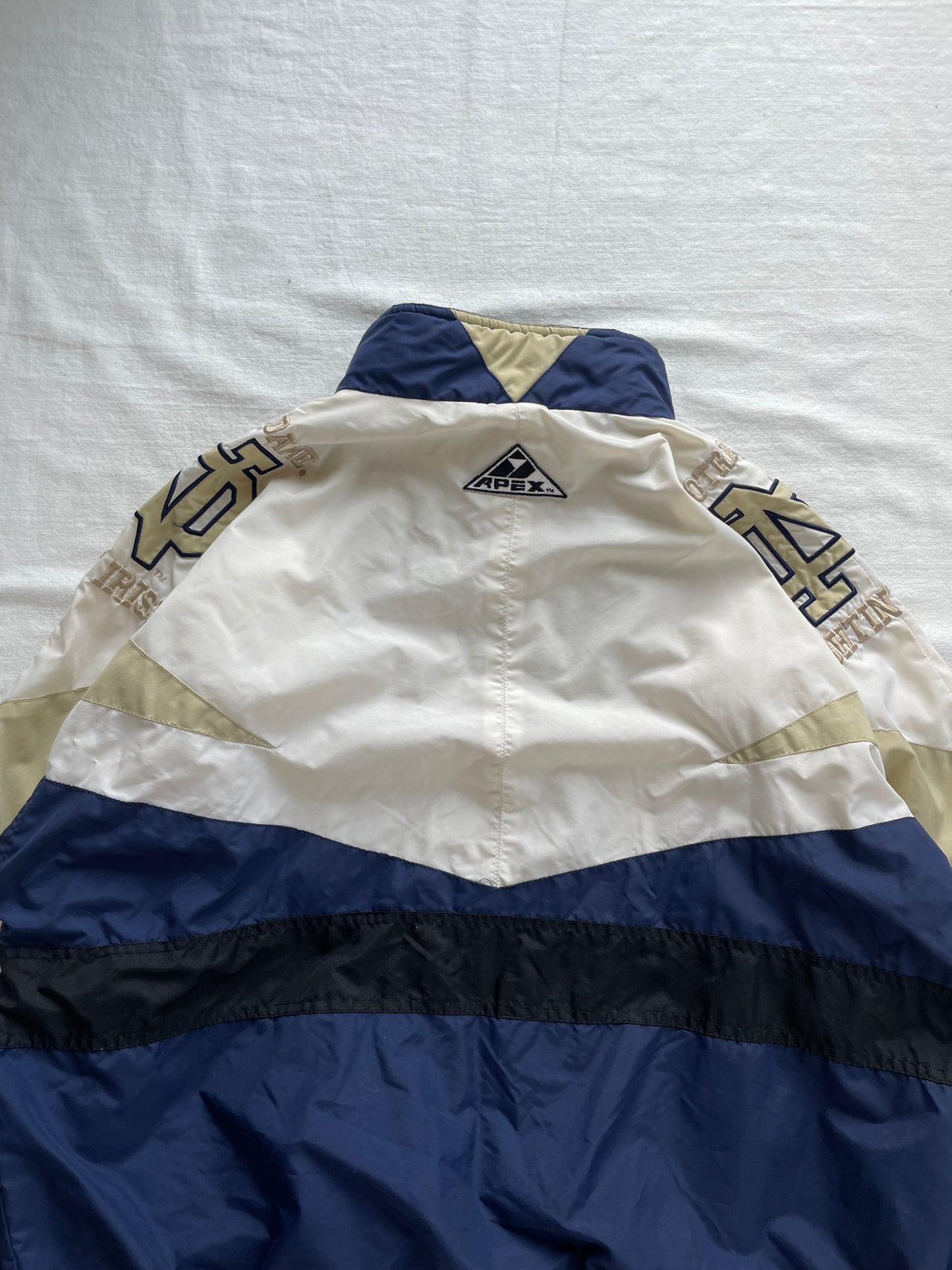 Vintage Notre Dame Windbreaker Jacket Large