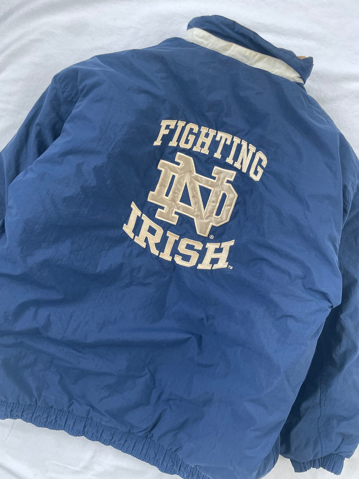 Vintage Notre Dame Starter Puffer Jacket XLarge