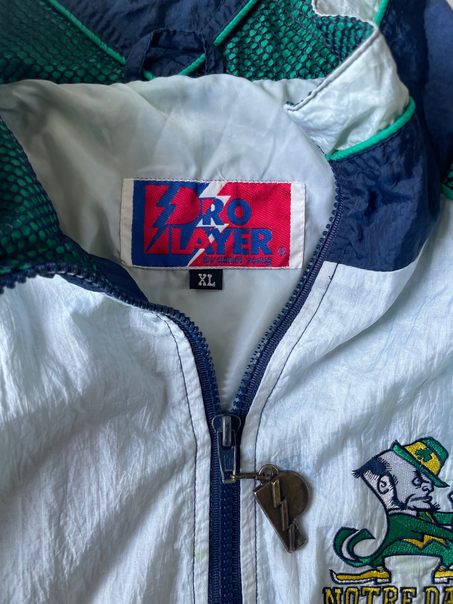 Vintage Notre Dame Windbreaker Jacket XLarge