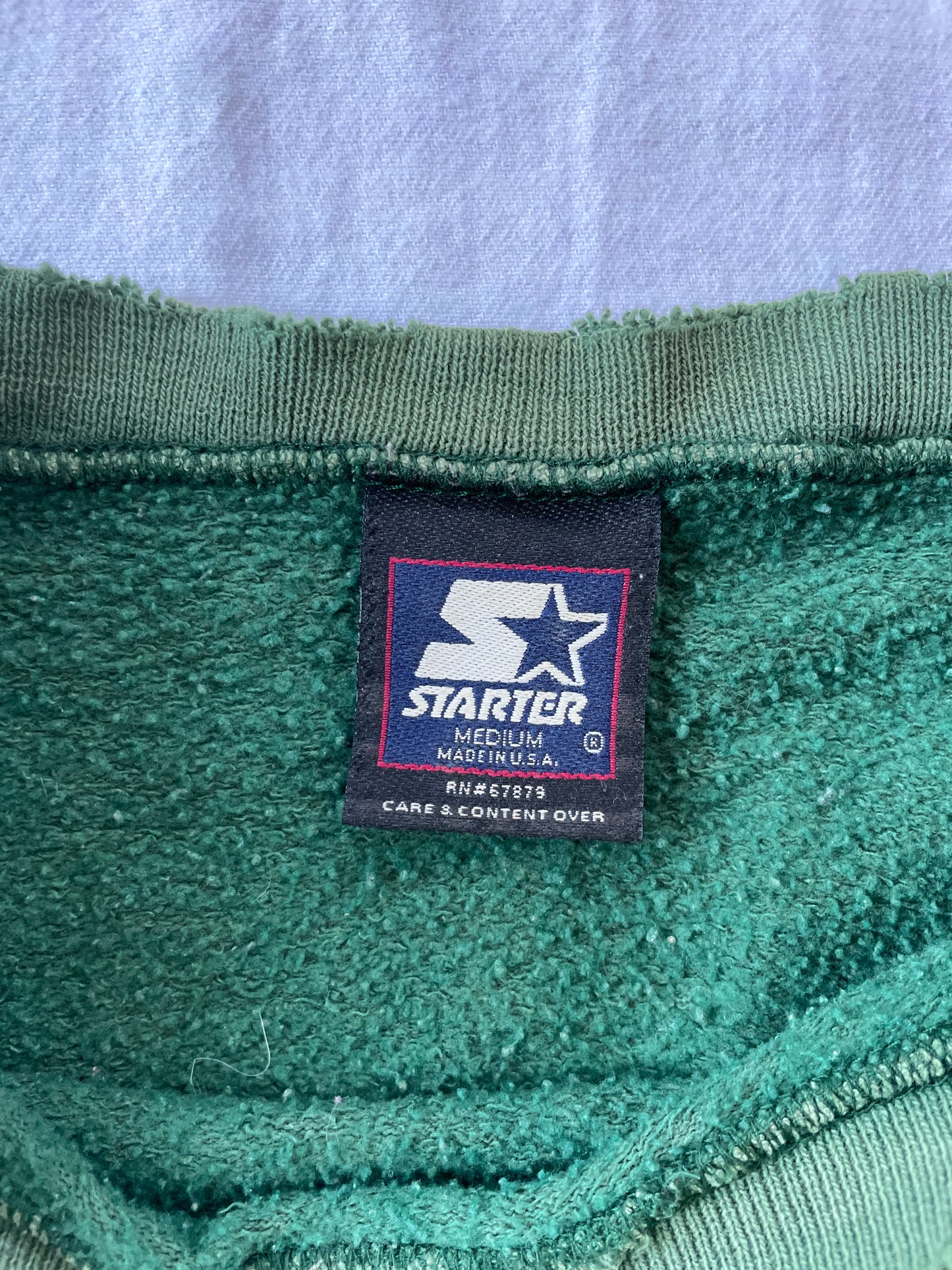 Vintage Notre Dame Green Crewneck Medium Distressed